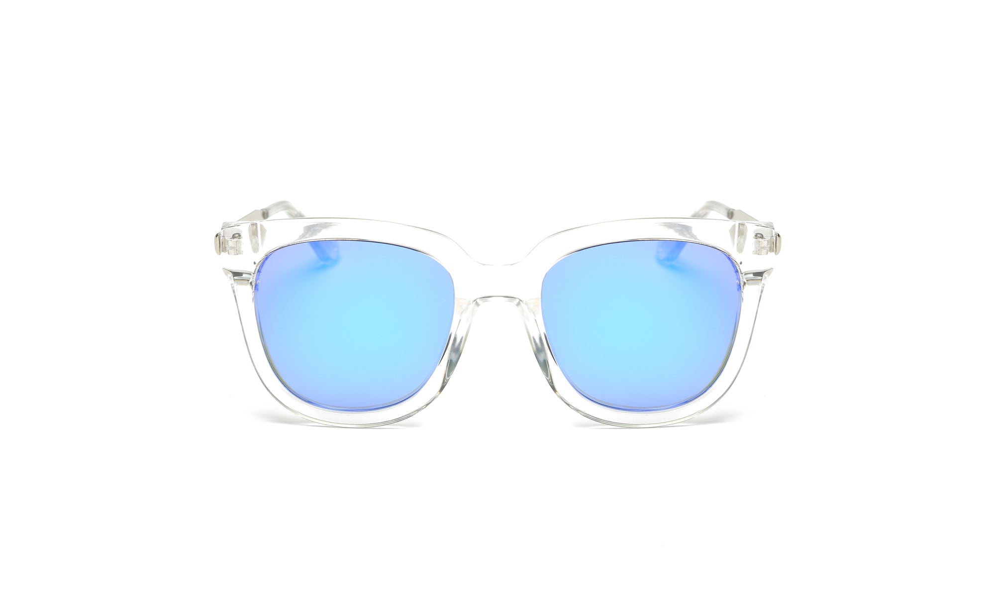 Women's Square Sunglasses Polarized Colored Lens Full Rim Frame Glasses