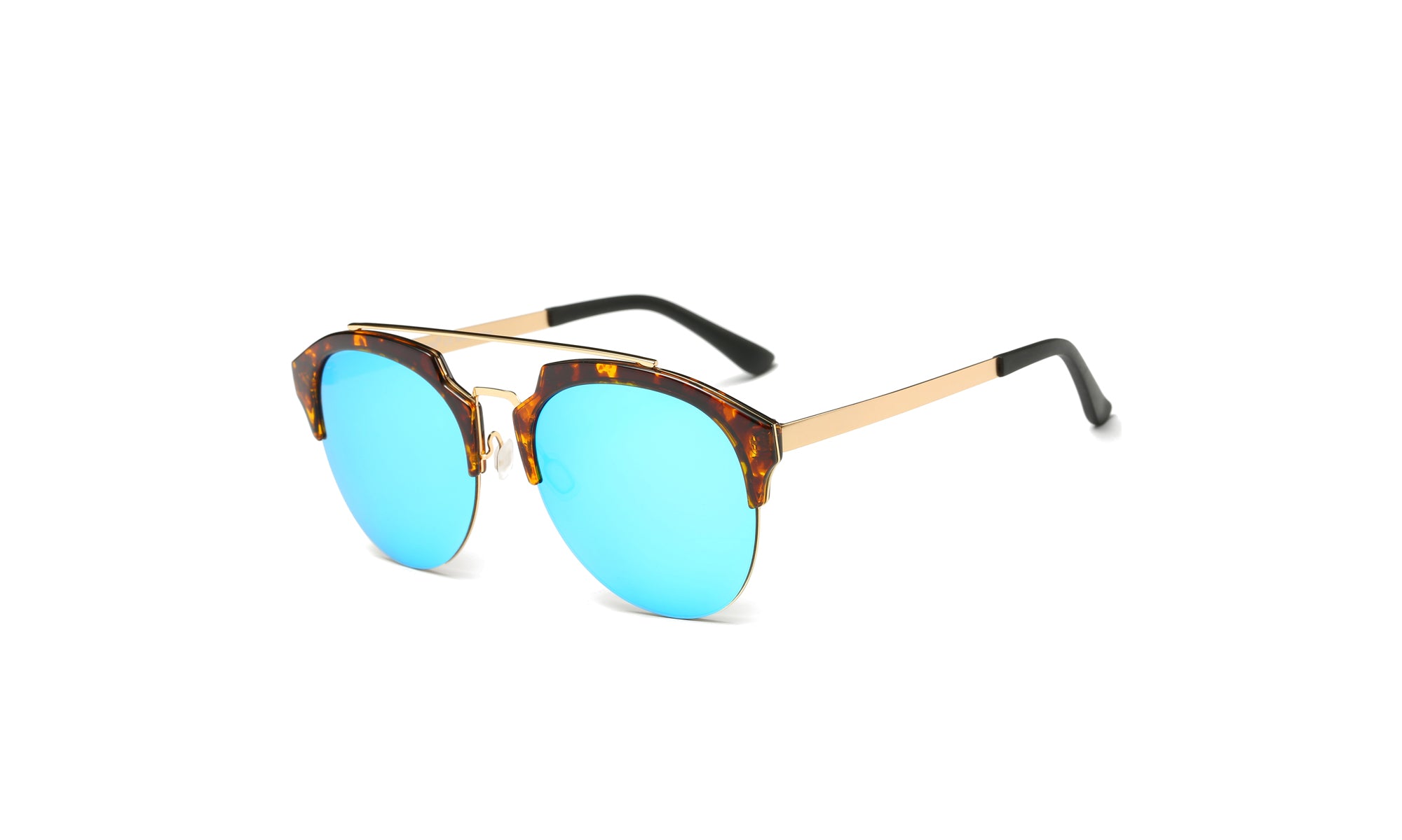 Dasein Semi Rimless Polarized Sunglasses Women Men Retro Sunglasses