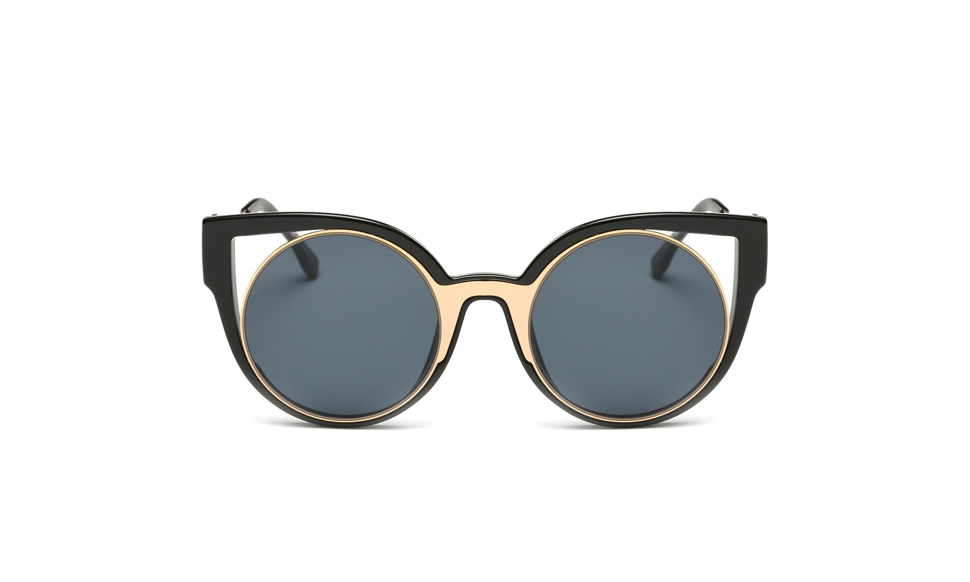 Dasein Fashion Round Polarized Sunglasses with Zigzag Arms