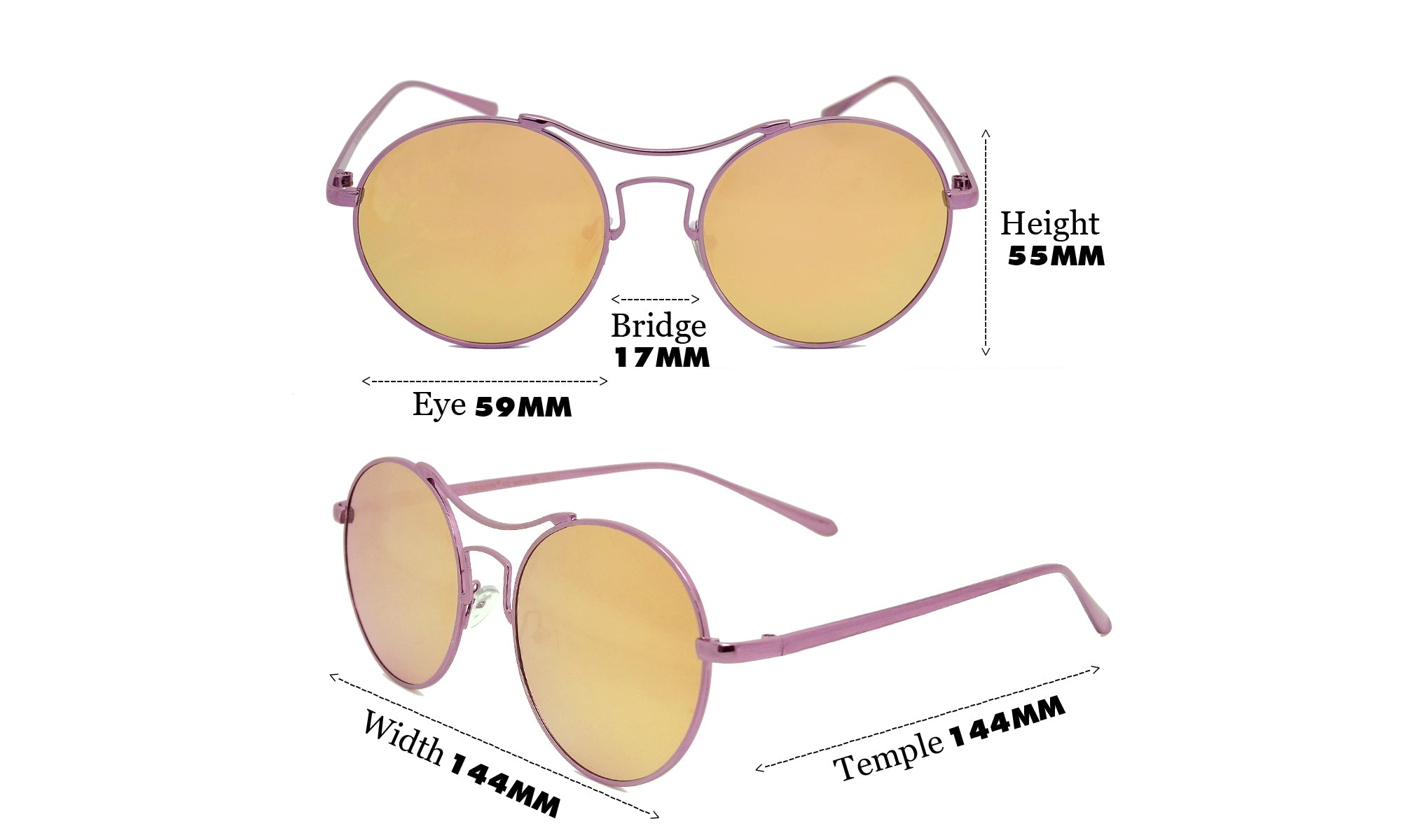 Unisex Classic Metal Sunglasses Polarized Color Lens Aviator Glasses