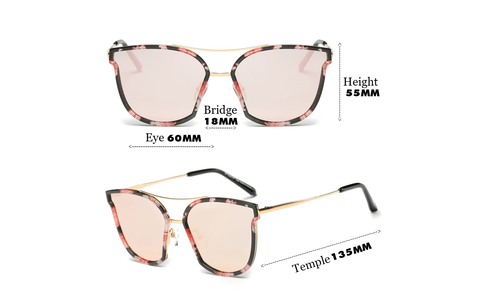 Dasein Retro Classic Trendy Stylish Polarized Sunglasses