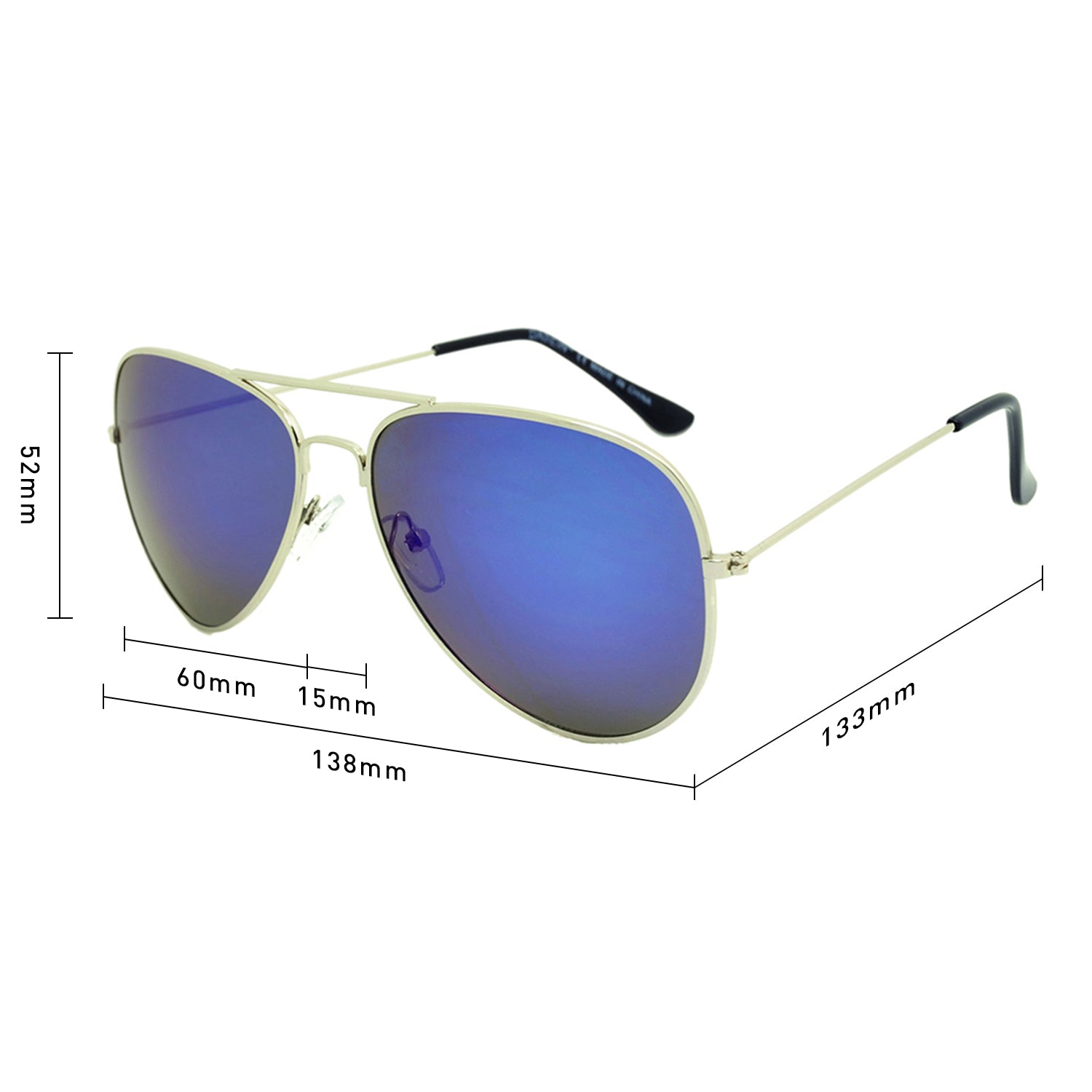 Unisex Classic Metal Sunglasses Polarized Color Lens Aviator Glasses