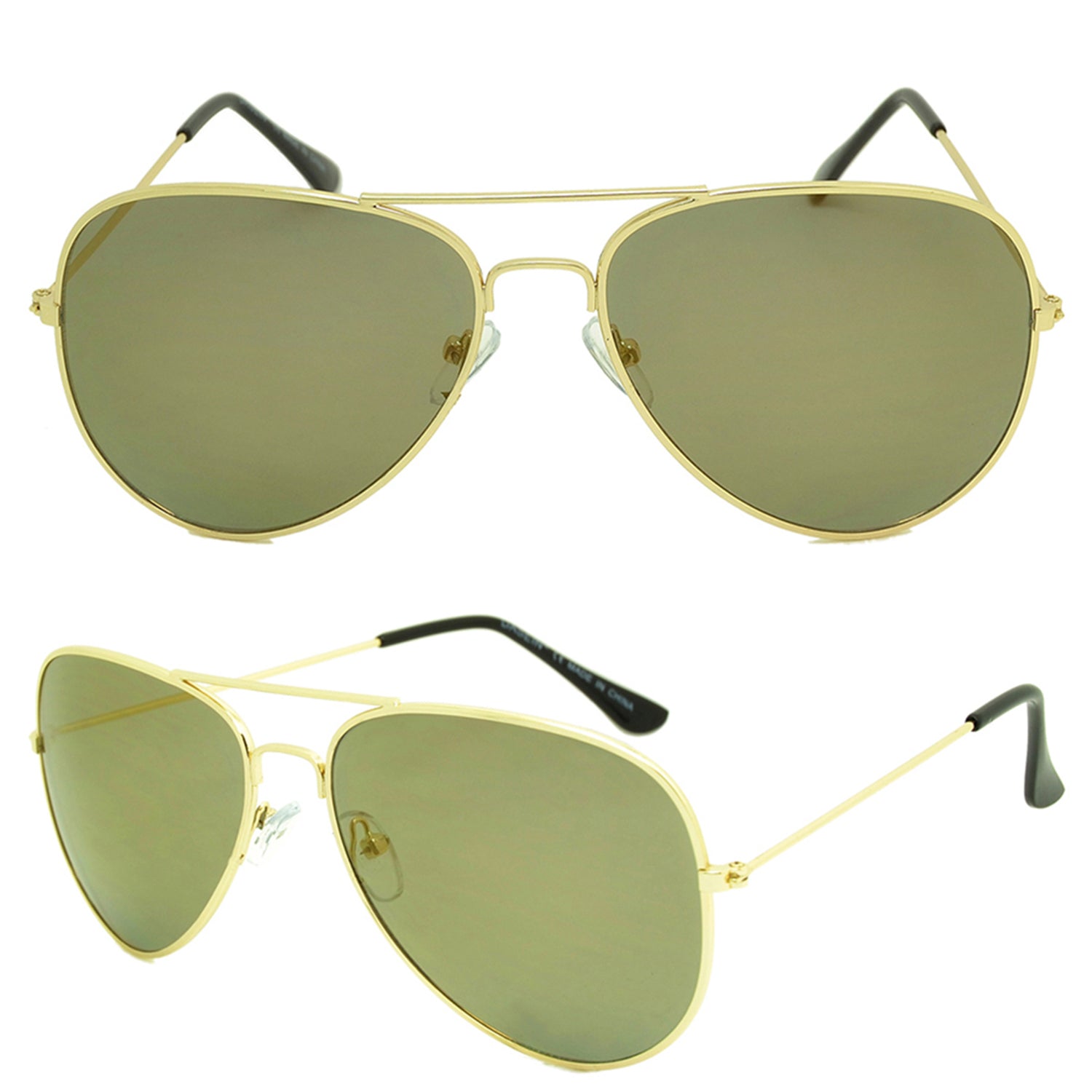 Unisex Classic Metal Sunglasses Polarized Color Lens Aviator Glasses
