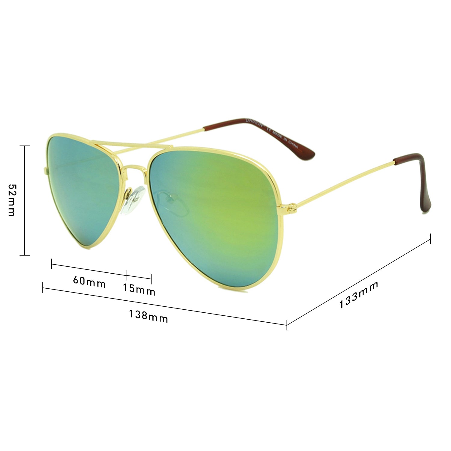 Unisex Classic Metal Sunglasses Polarized Color Lens Aviator Glasses
