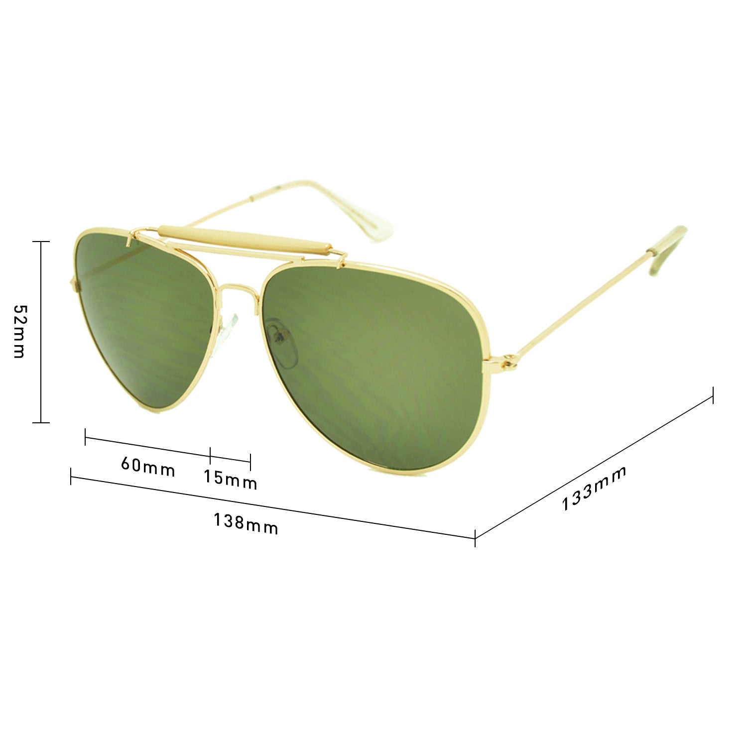 Dasein Metal Aviator Polarized Sunglasses with 100% UV Protection