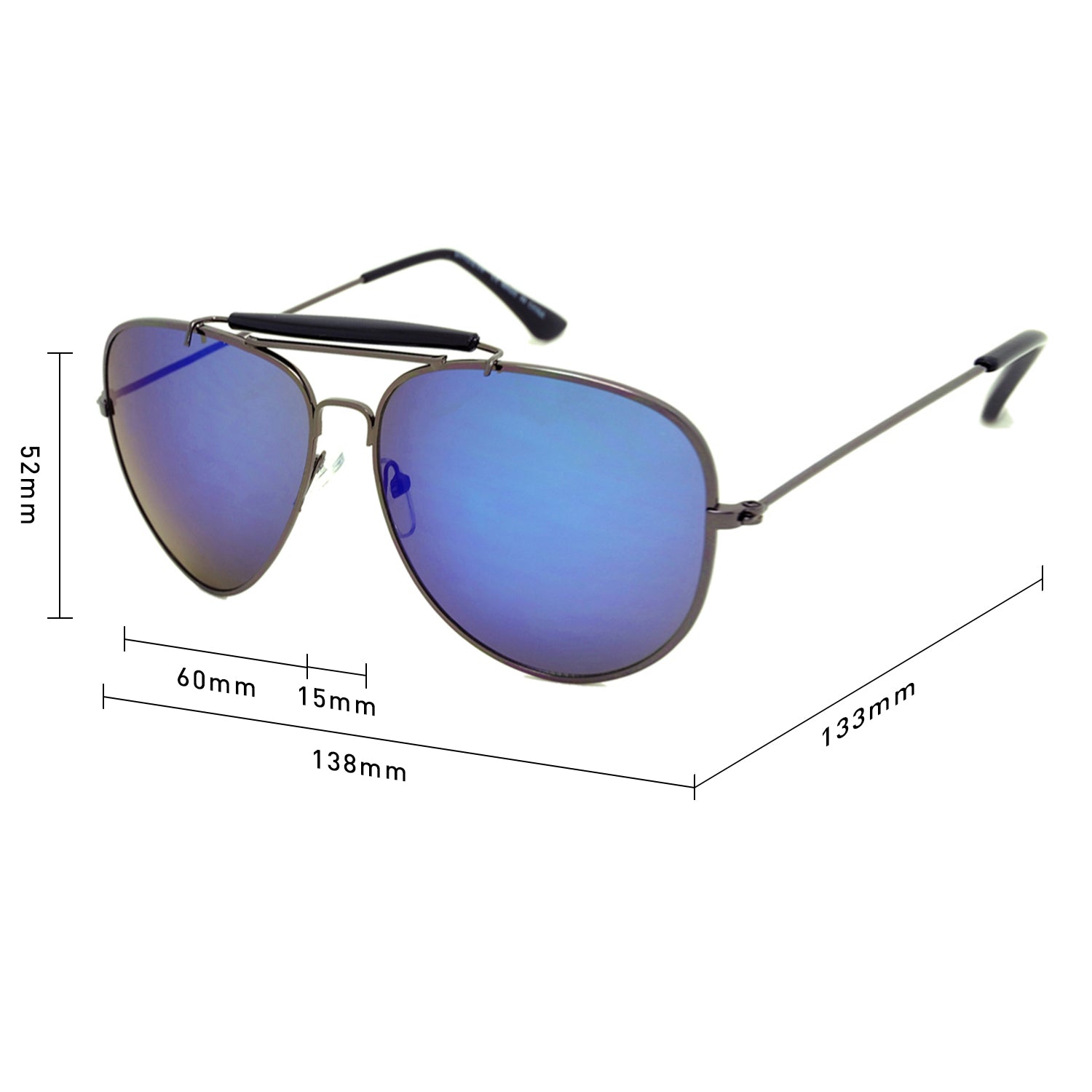 Dasein Metal Aviator Polarized Sunglasses with 100% UV Protection