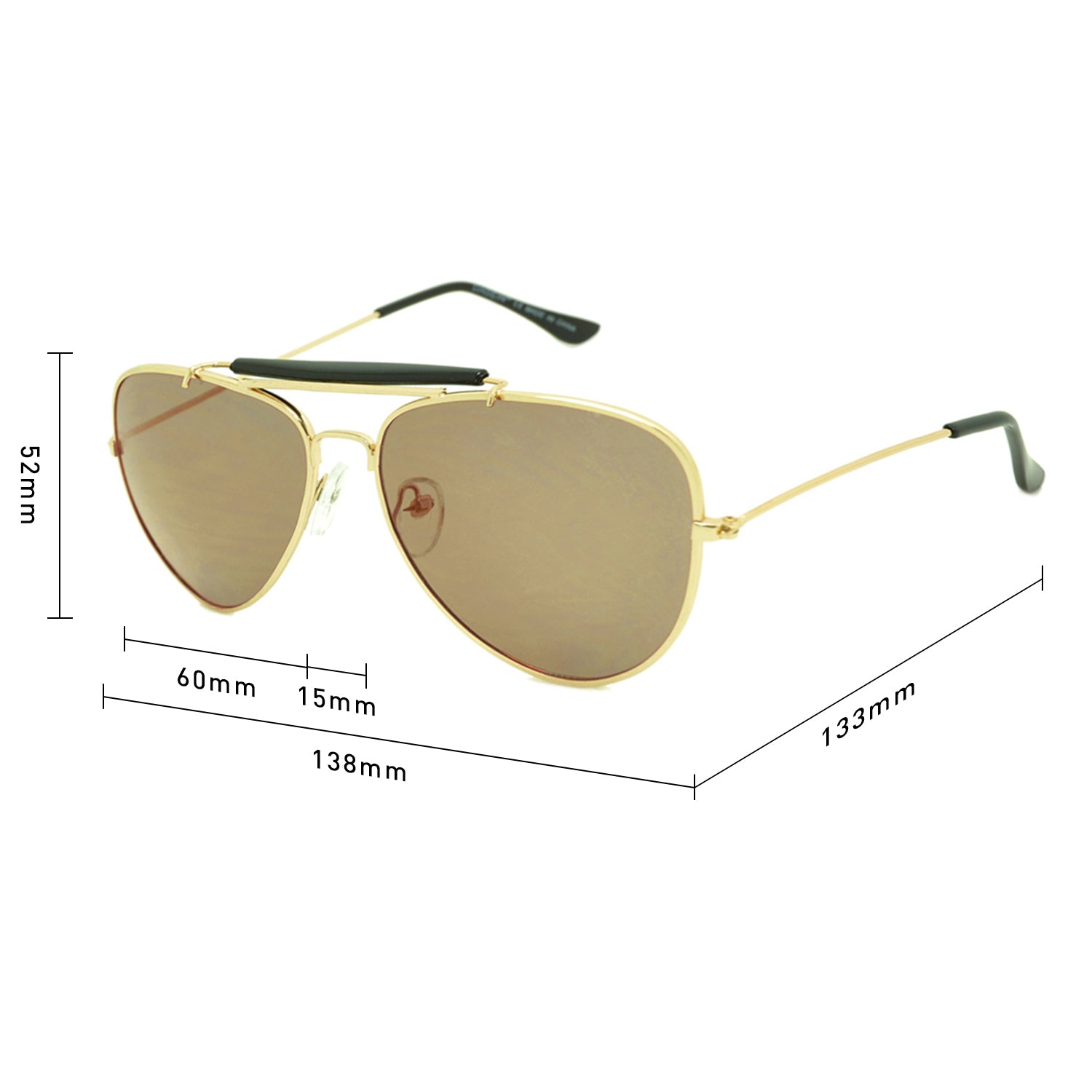 Dasein Metal Aviator Polarized Sunglasses with 100% UV Protection