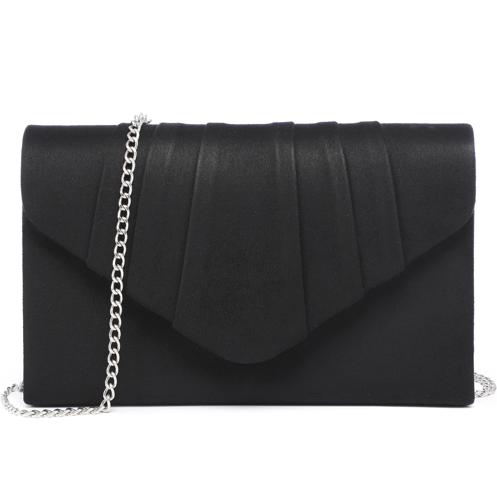 Women's Evening Bag Pleated Envelope Clutch Handbag Wedding Party Bridal Purse
