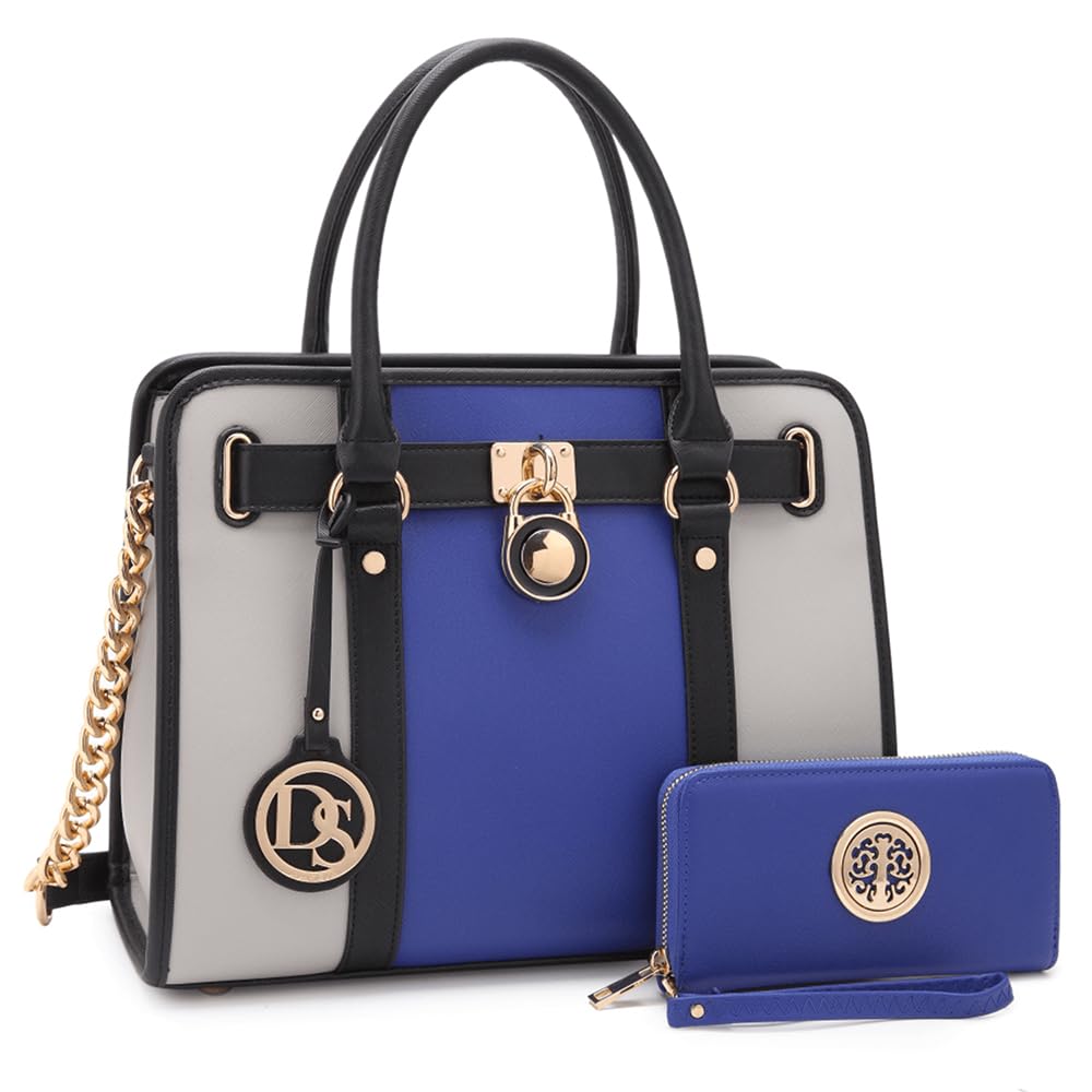 Handbags Purses Set for Women Top Handle Satchel Shoulder Bags Large Work Tote Bag with Matching Wallet