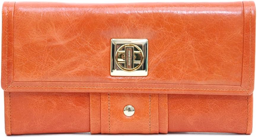 Dasein Women Genuine Italian Leather Checkbook Wallet Purse Card Case