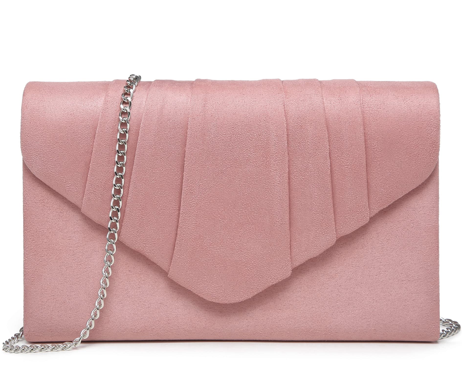 Women's Evening Bag Pleated Envelope Clutch Handbag Wedding Party Bridal Purse