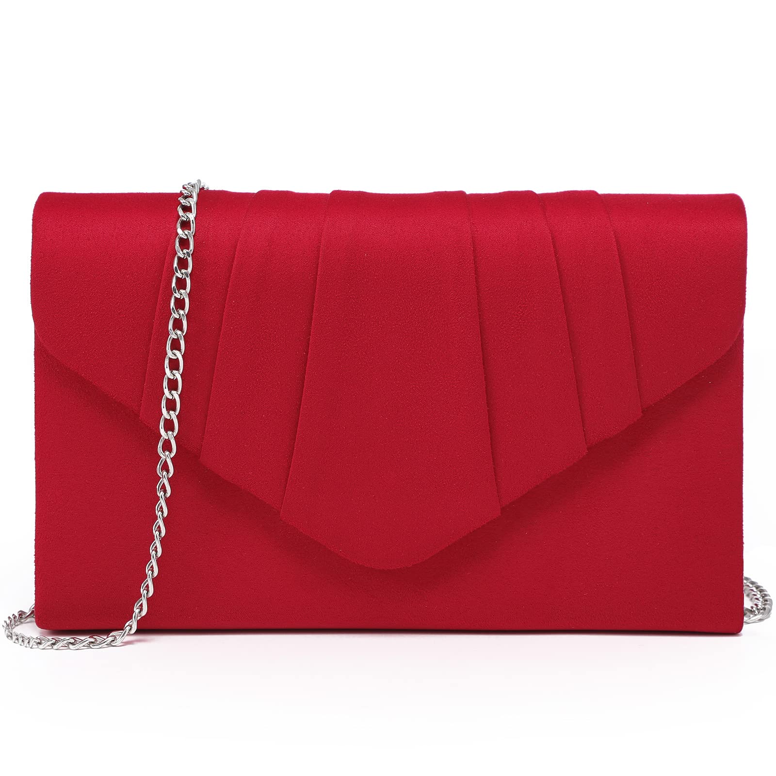 Women's Evening Bag Pleated Envelope Clutch Handbag Wedding Party Bridal Purse