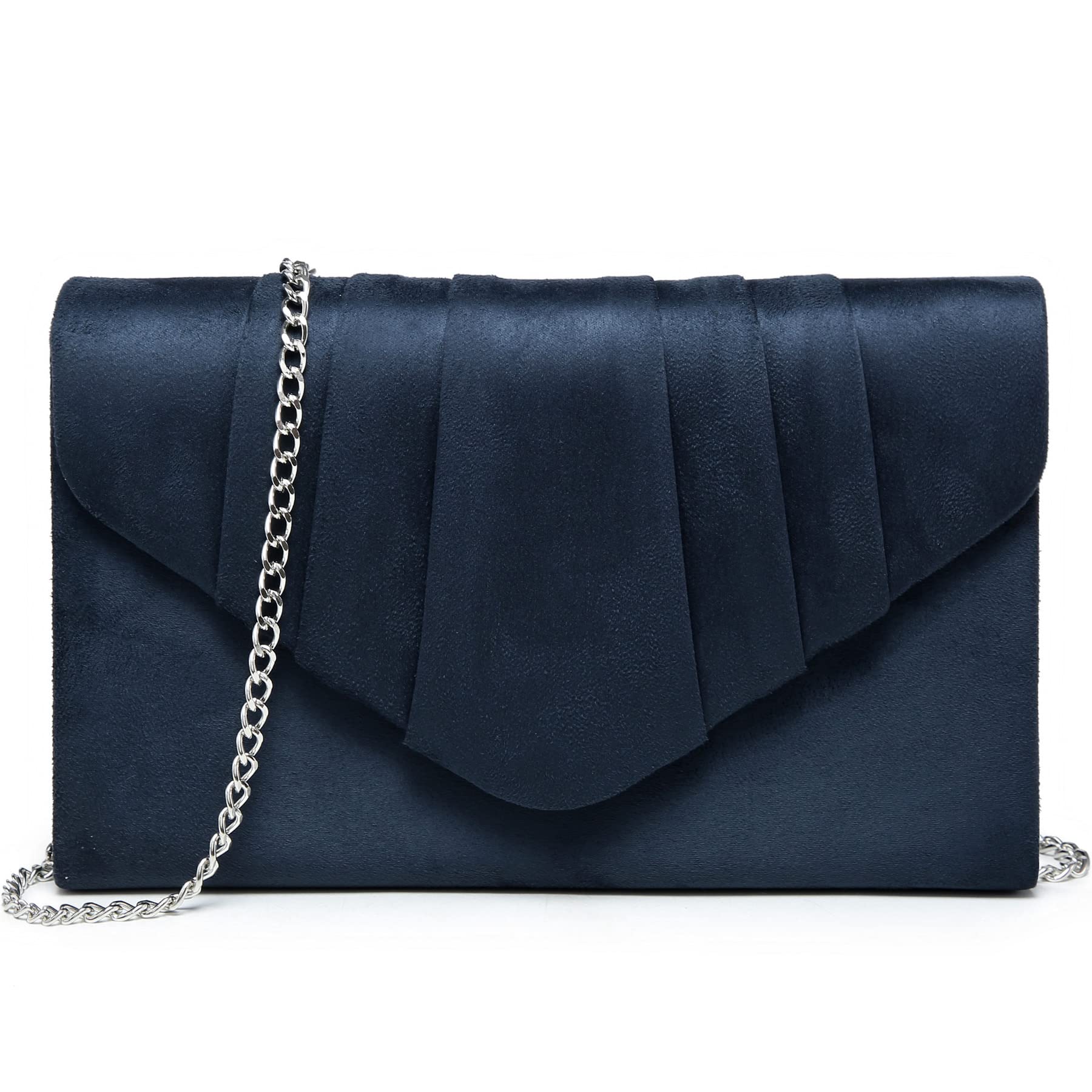 Women's Evening Bag Pleated Envelope Clutch Handbag Wedding Party Bridal Purse