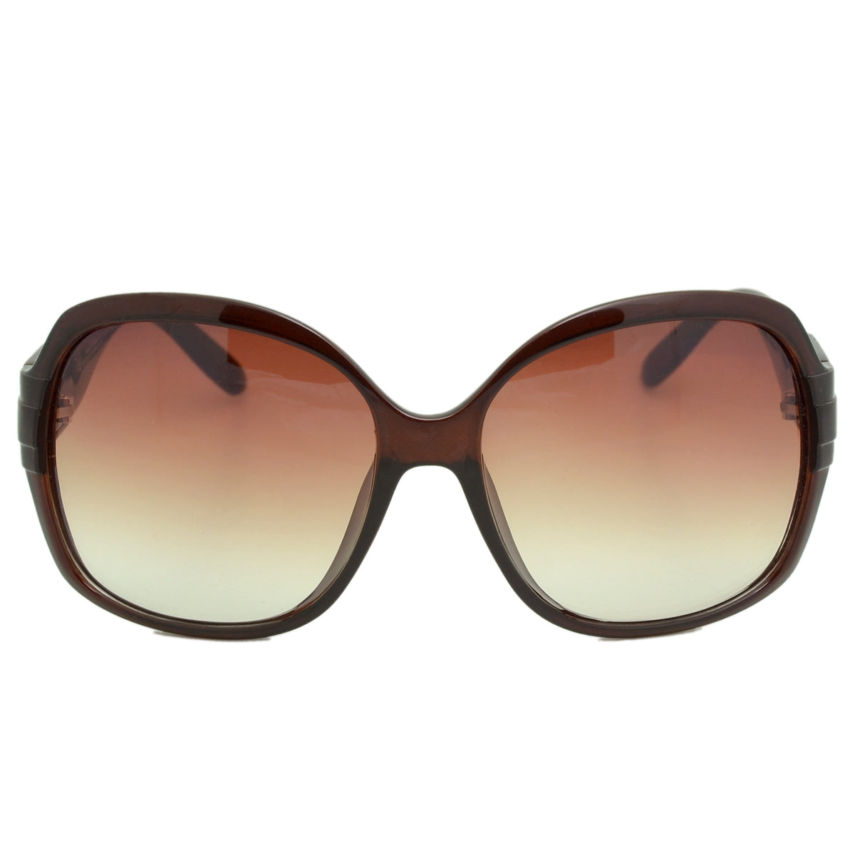 Dasein Fashion Round Box Frame Sunglasses with Outline Accent UV Polarized