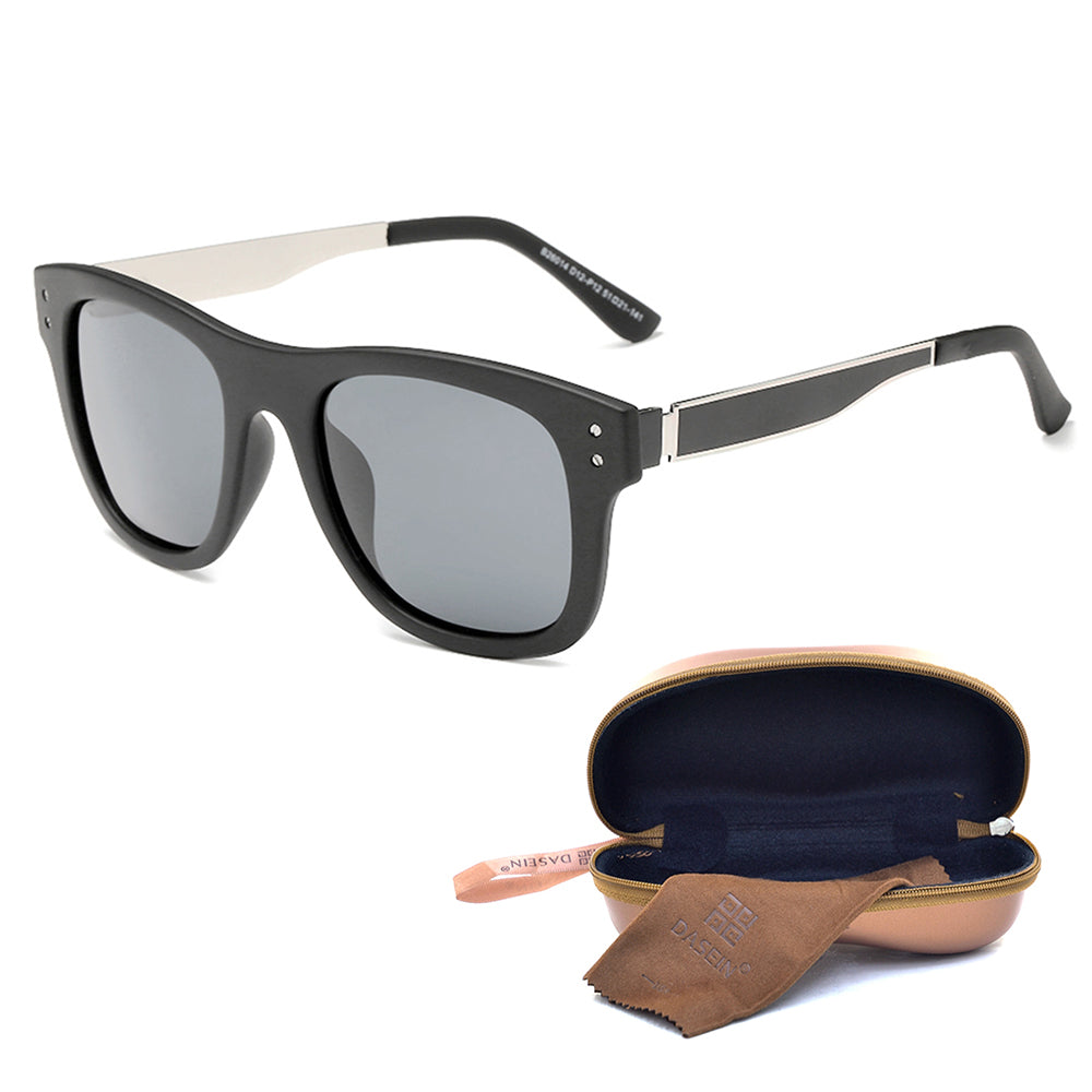 Women's Square Sunglasses Polarized Colored Lens Full Rim Frame Glasses