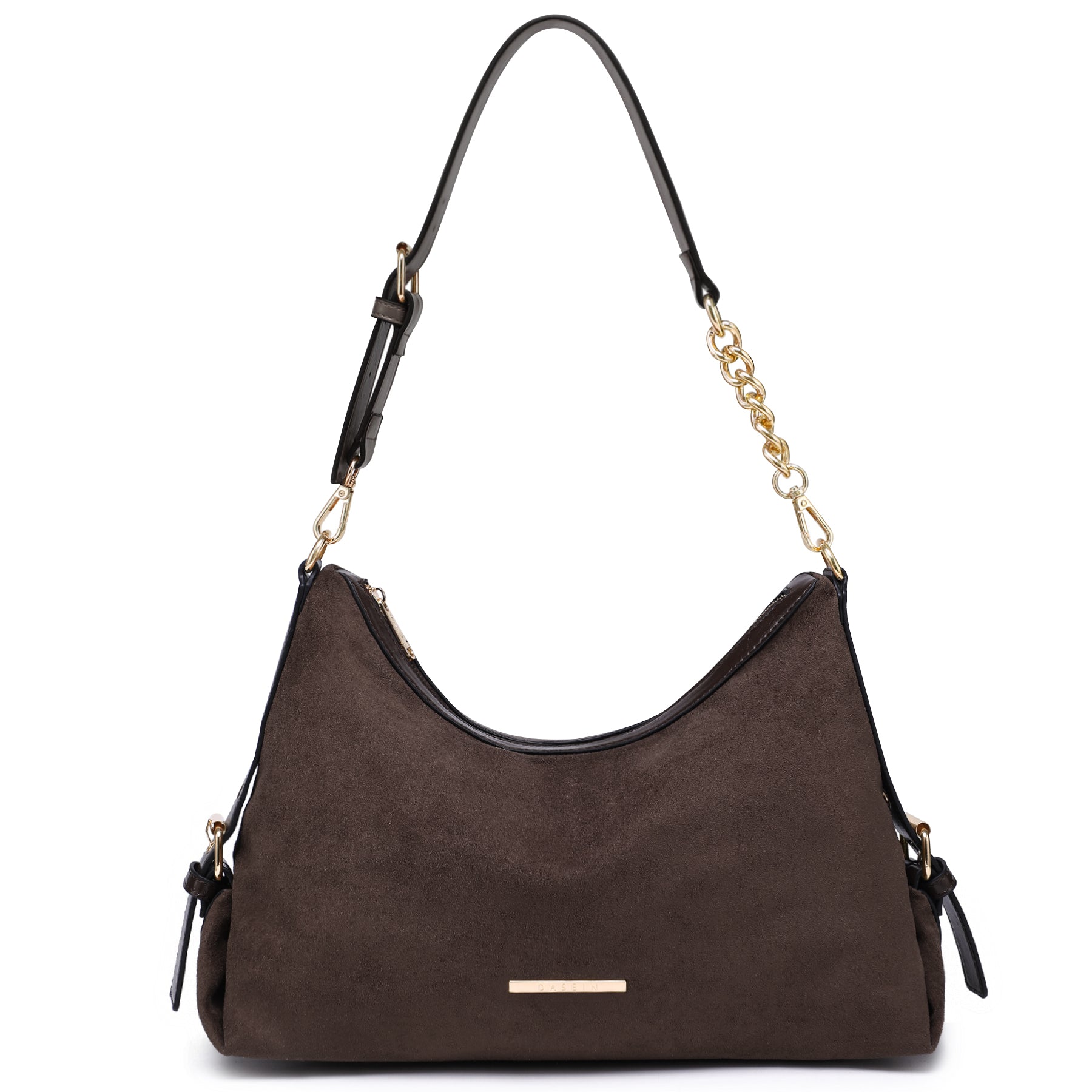 faux suede Womens Retro Hobo Bag Trendy Shoulder Purse Multi-Pocket Handbags Tote