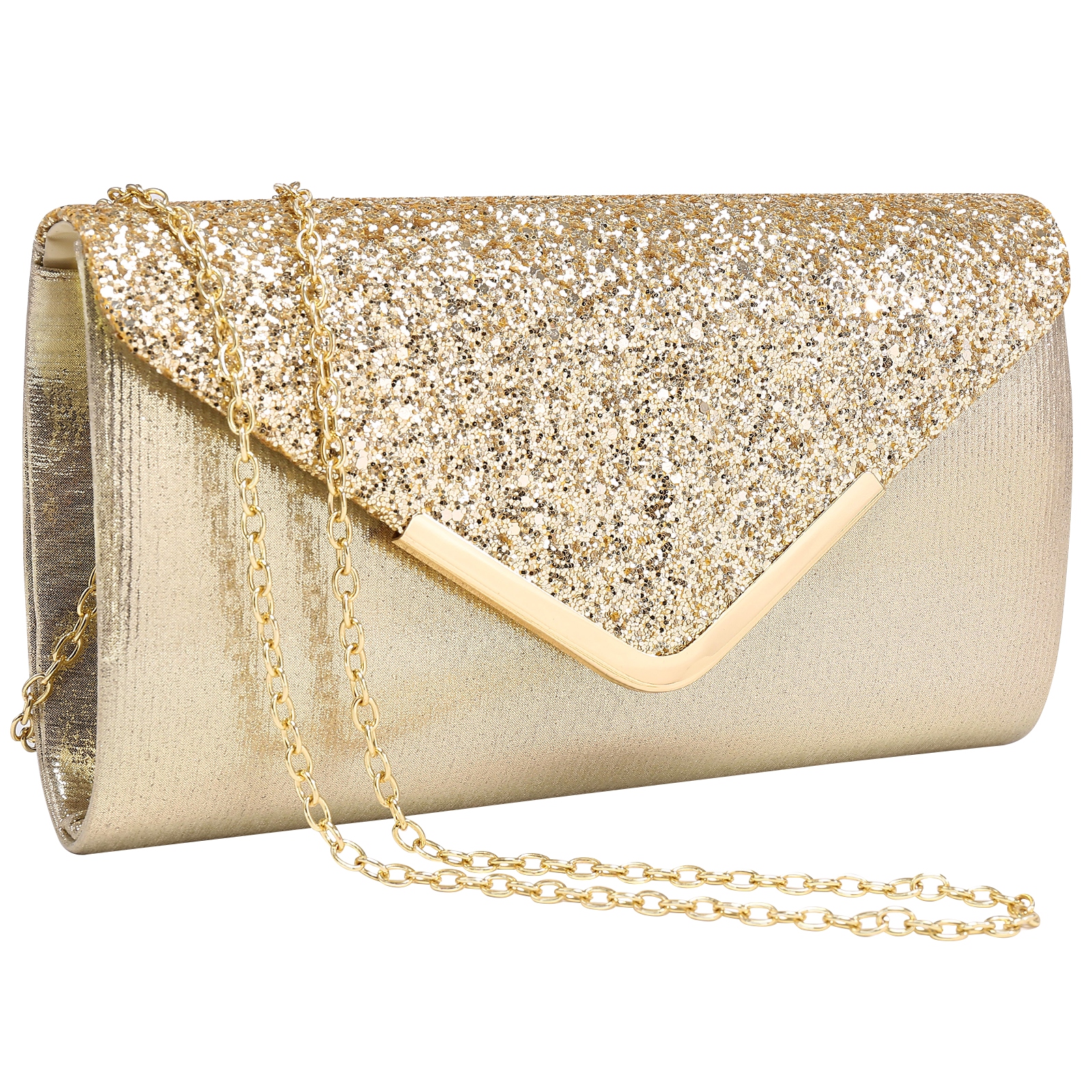 Women Evening Bags Formal Clutch Purses for Wedding Party Prom Handbags with Shoulder Strap and Glitter Flap | Formal, Wedding Party, Prom, with Shoulder Strap, Glitter Flap, Formal