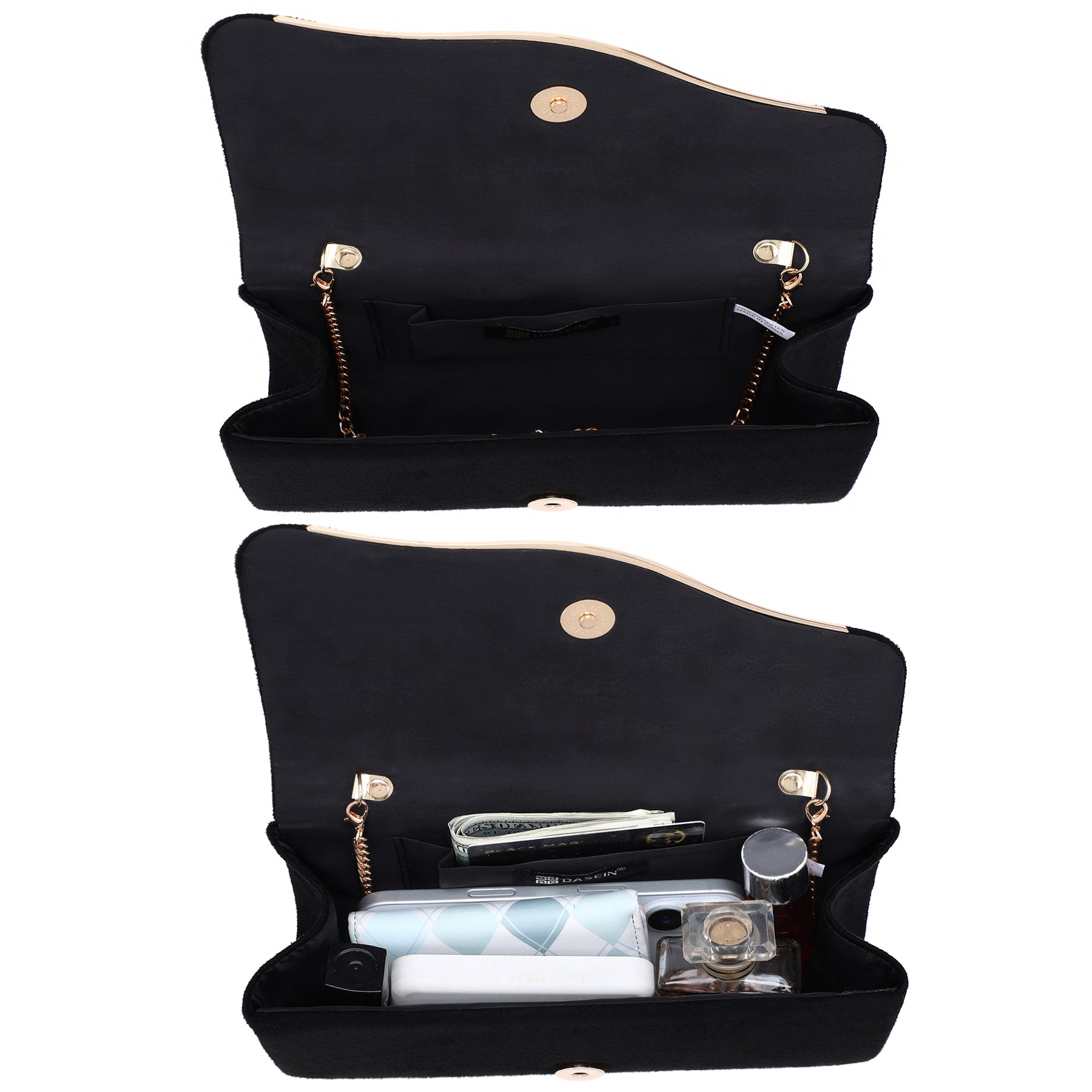 Faux Suede Evening Bag Clutch Purses for Women for Wedding Party Prom Formal Handbags with Shoulder Strap