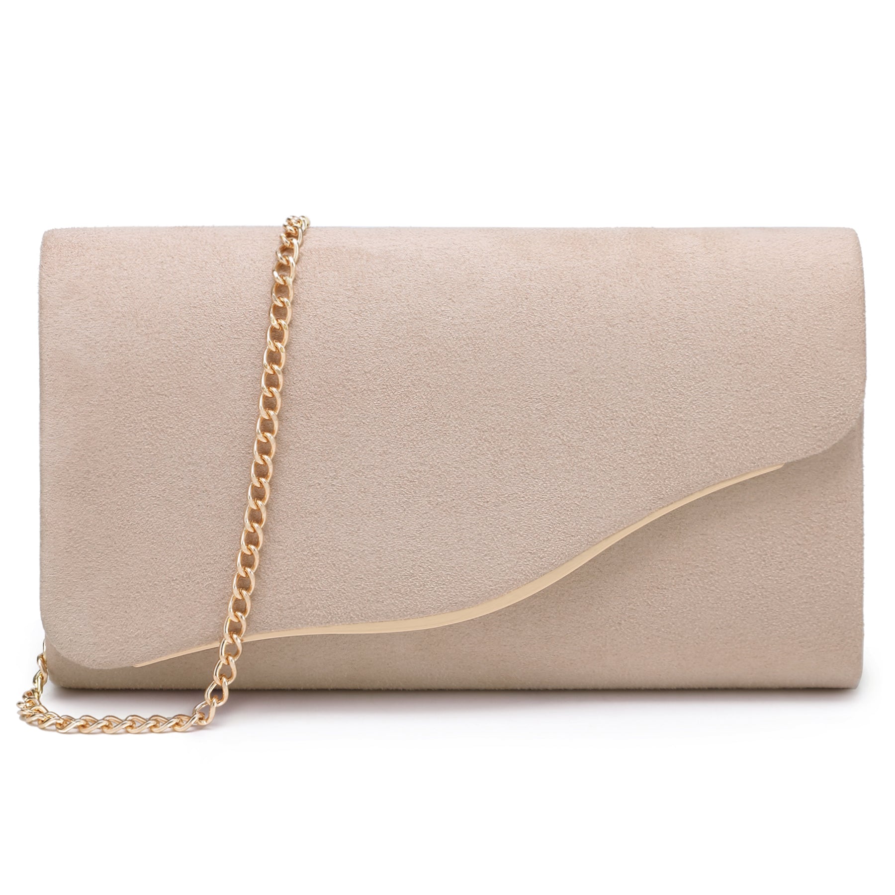 Faux Suede Evening Bag Clutch Purses for Women for Wedding Party Prom Formal Handbags with Shoulder Strap