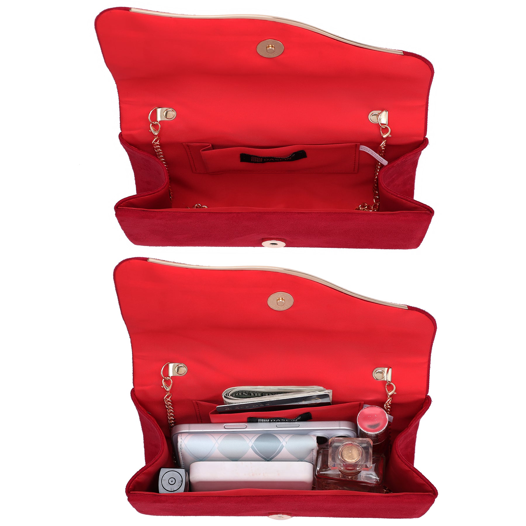 Faux Suede Evening Bag Clutch Purses for Women for Wedding Party Prom Formal Handbags with Shoulder Strap