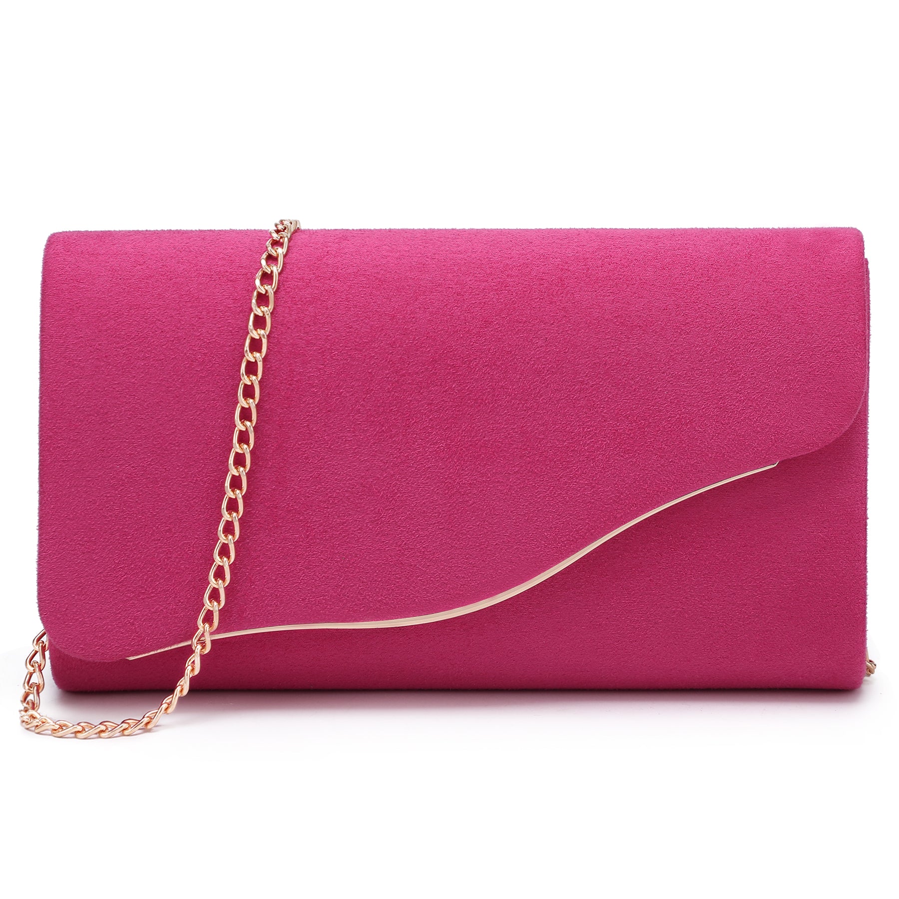 Faux Suede Evening Bag Clutch Purses for Women for Wedding Party Prom Formal Handbags with Shoulder Strap