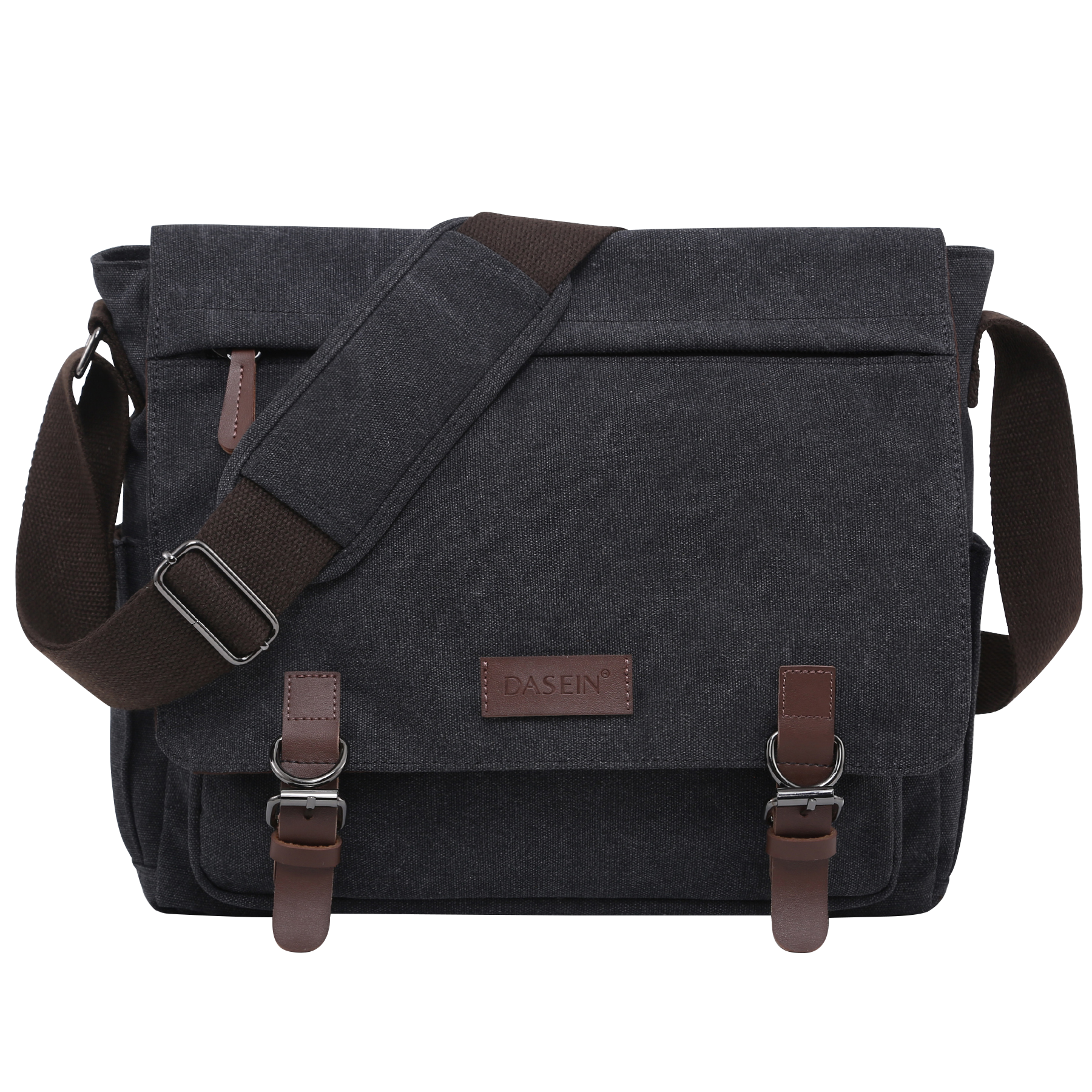 Large Vintage Canvas Messenger Shoulder Bag Travel Crossbody Purse Briefcase Business Bag for 15inch Laptop