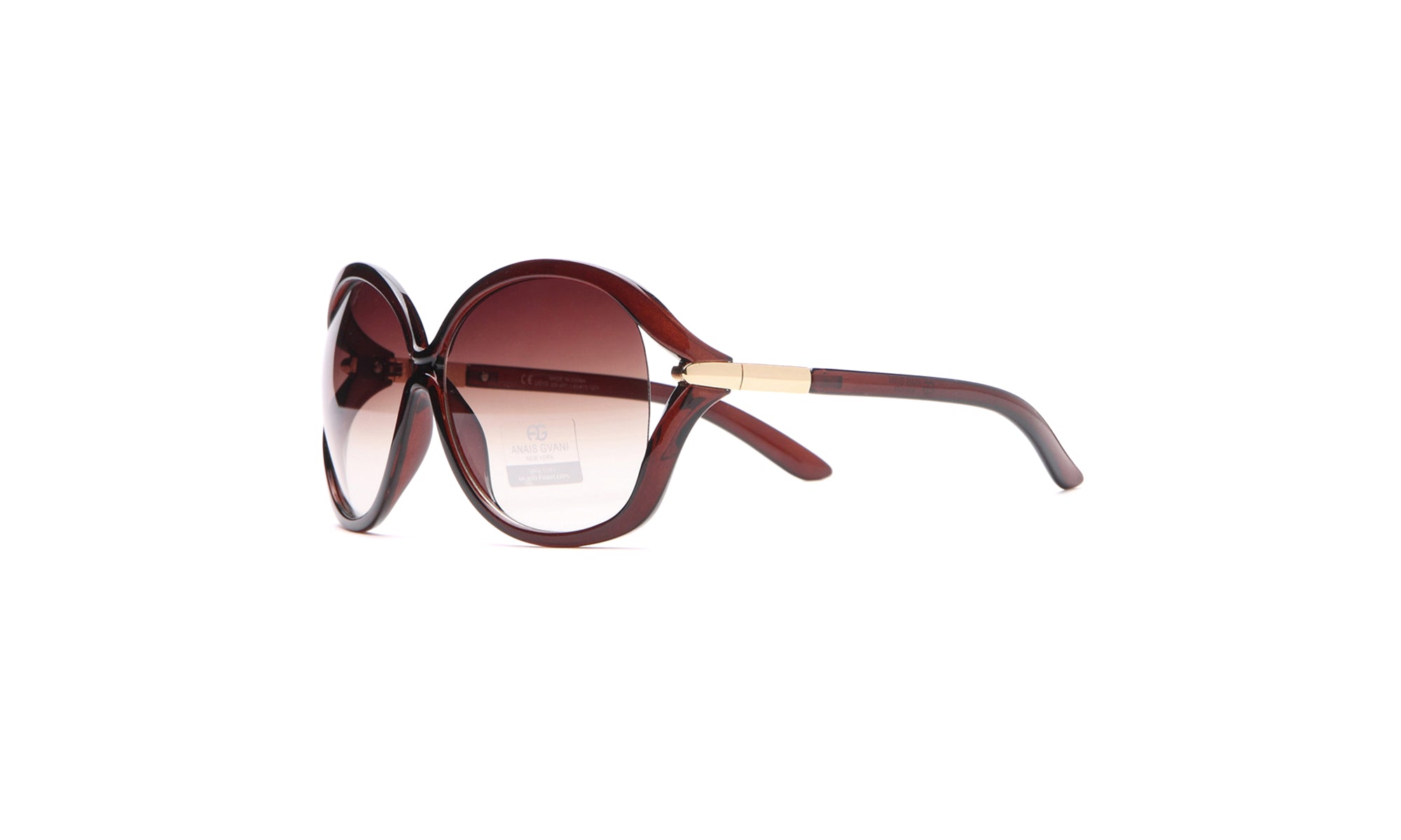 Dasein Chic Open Temple Fashion Sunglasses with Outline Accent UV Polarized