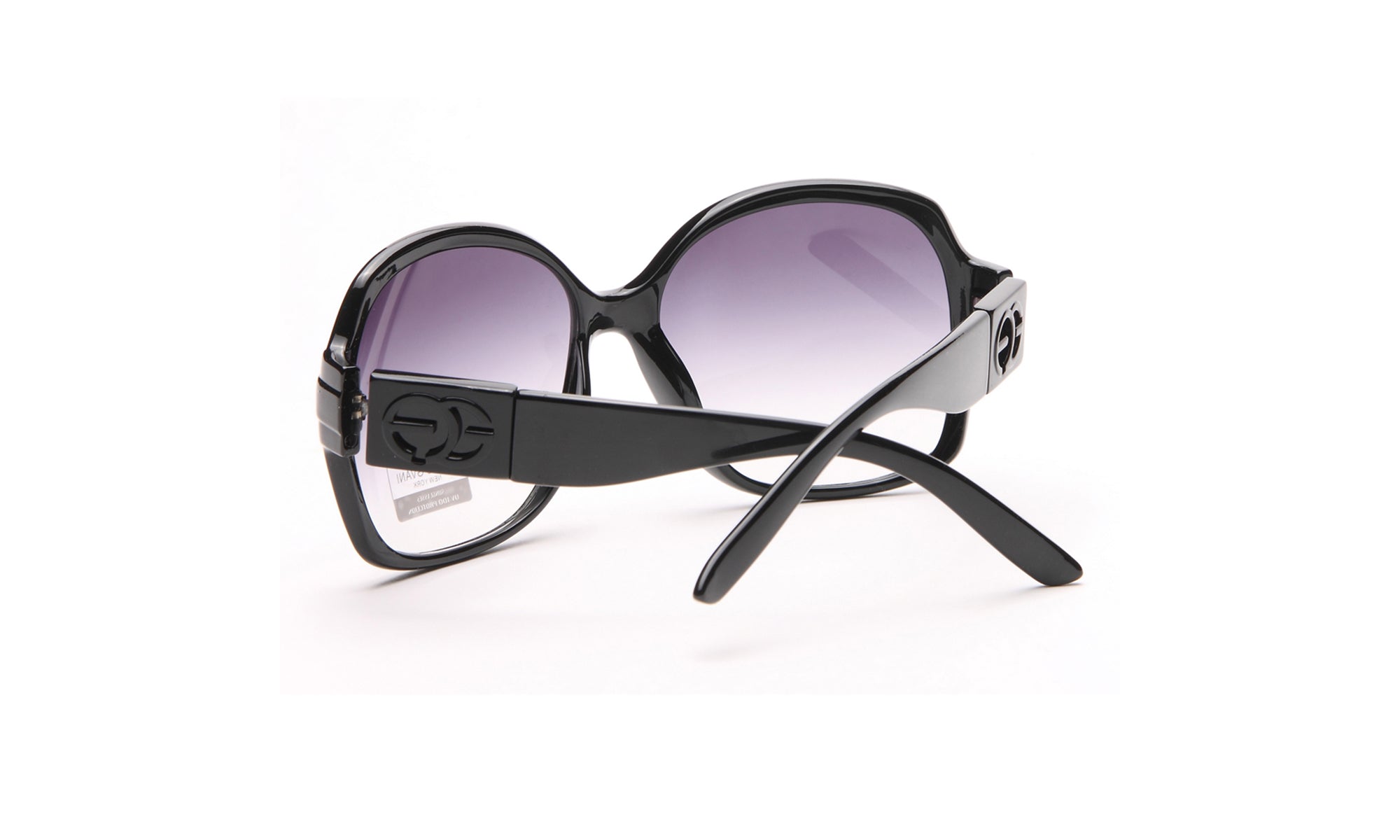 Dasein Fashion Round Box Frame Sunglasses with Outline Accent UV Polarized