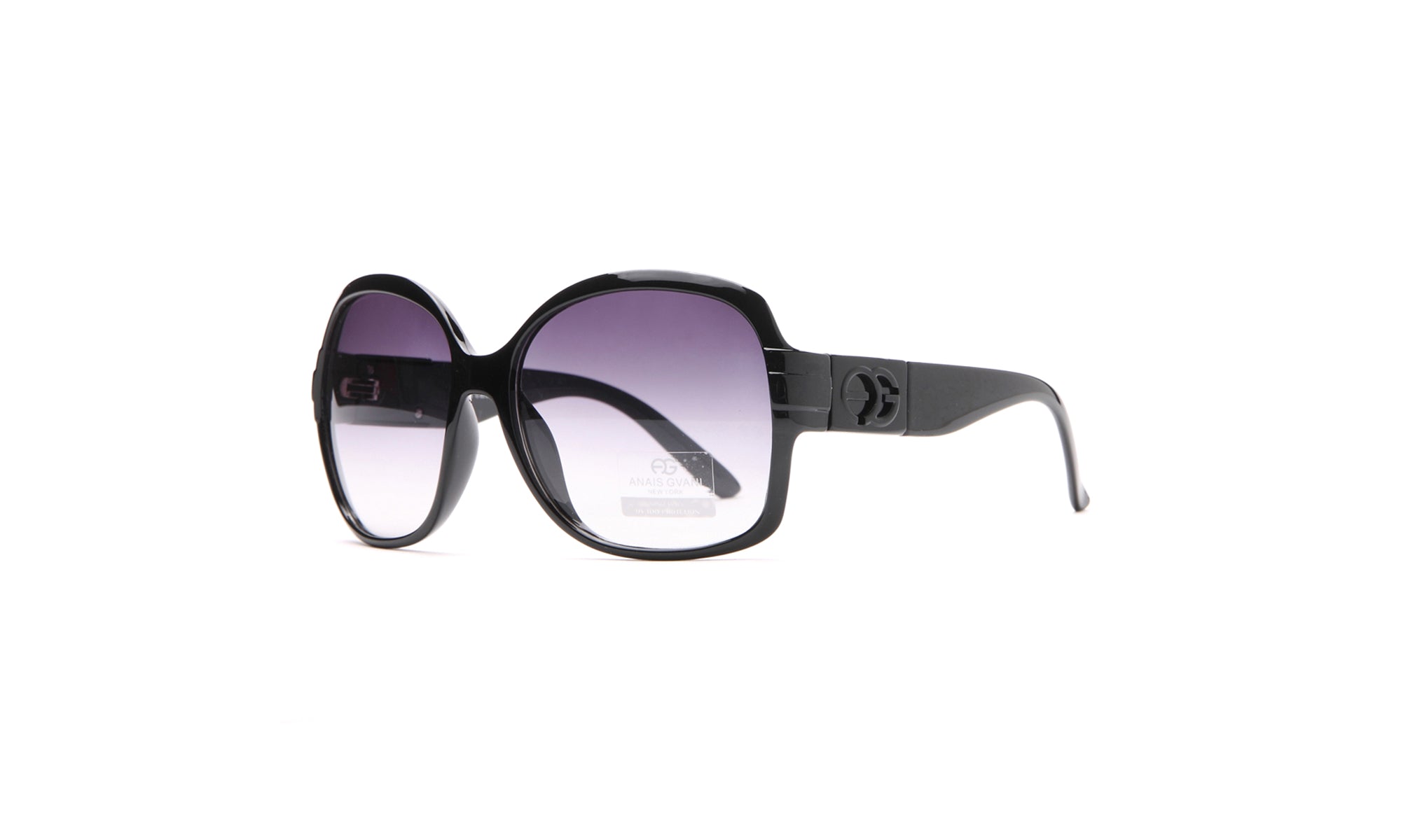 Dasein Fashion Round Box Frame Sunglasses with Outline Accent UV Polarized