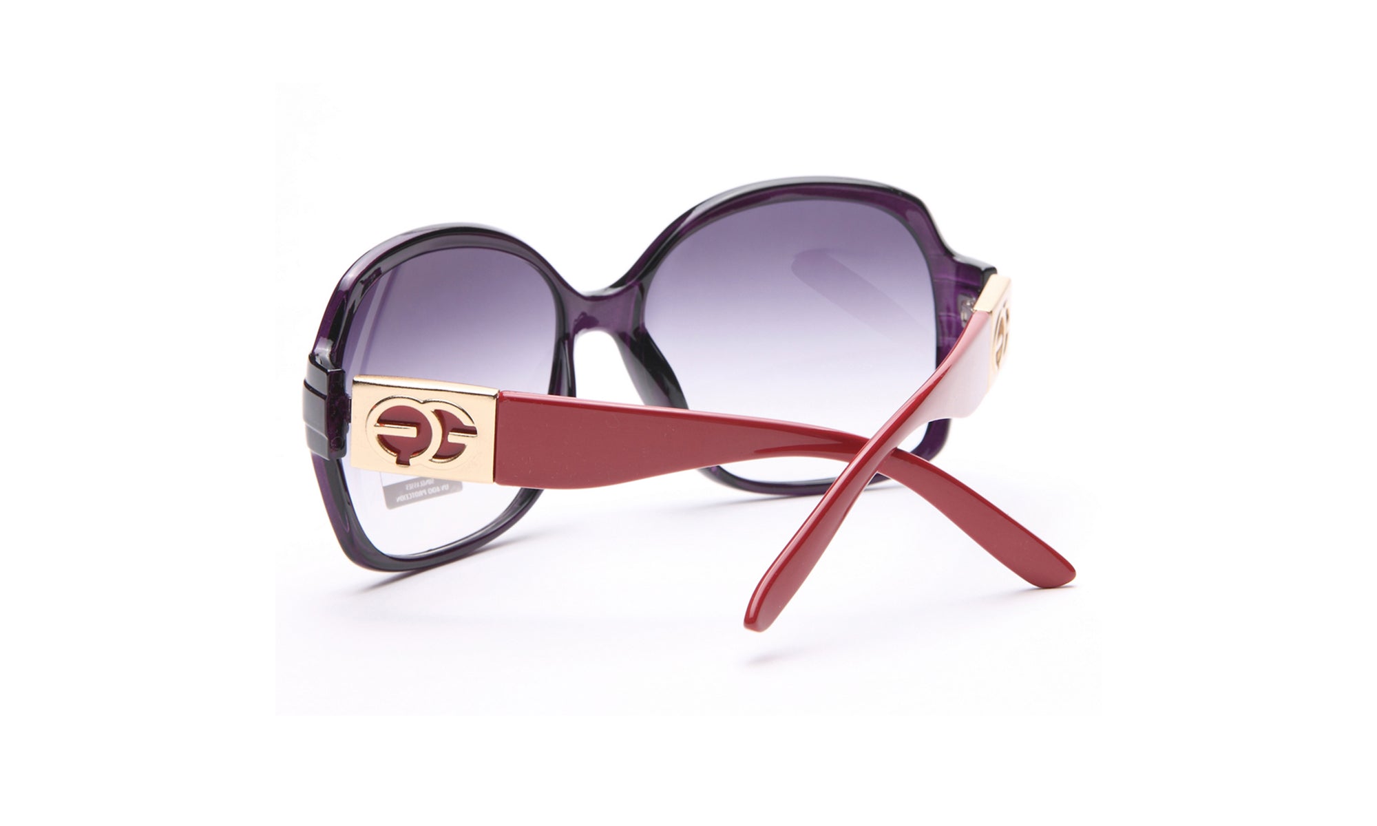 Dasein Fashion Round Box Frame Sunglasses with Outline Accent UV Polarized