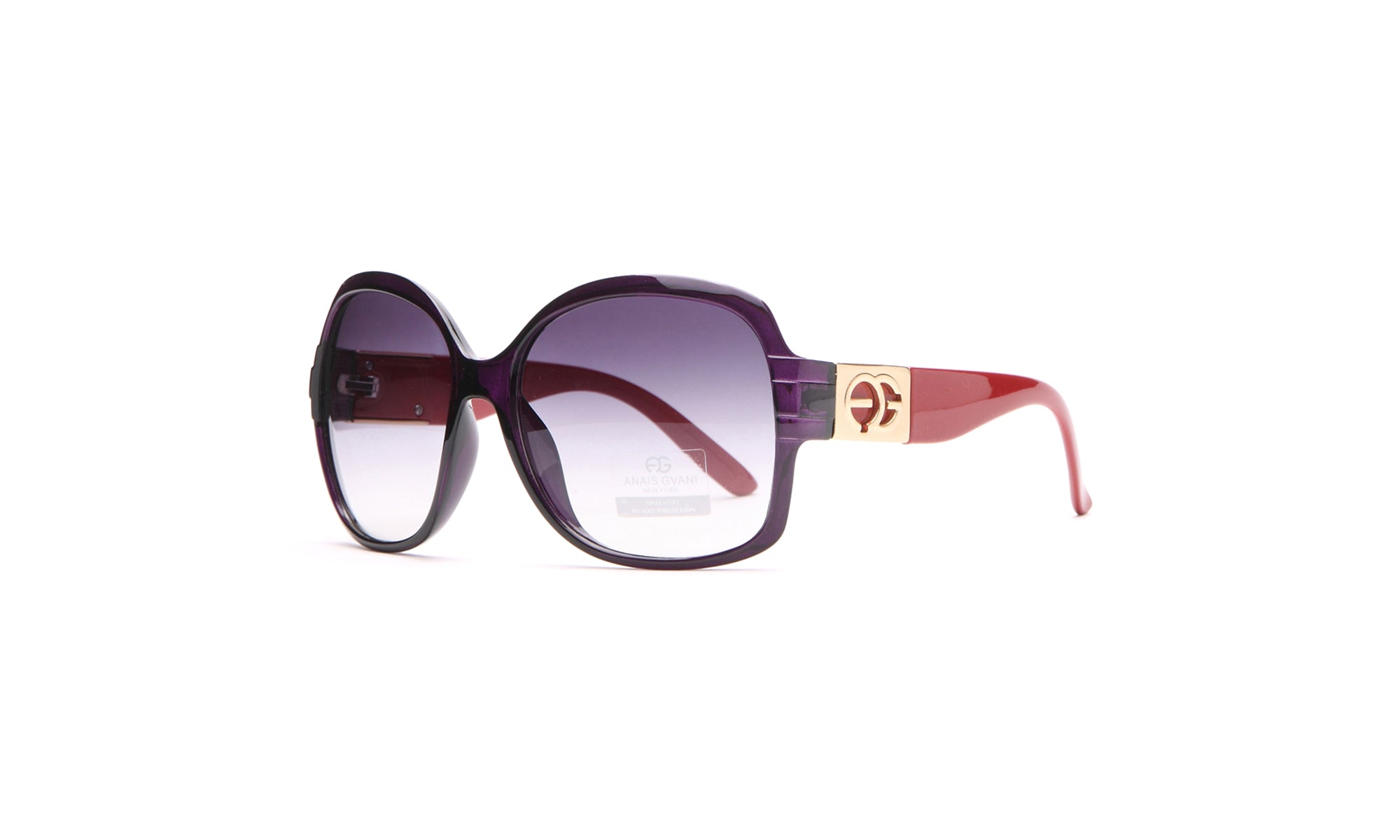 Dasein Fashion Round Box Frame Sunglasses with Outline Accent UV Polarized