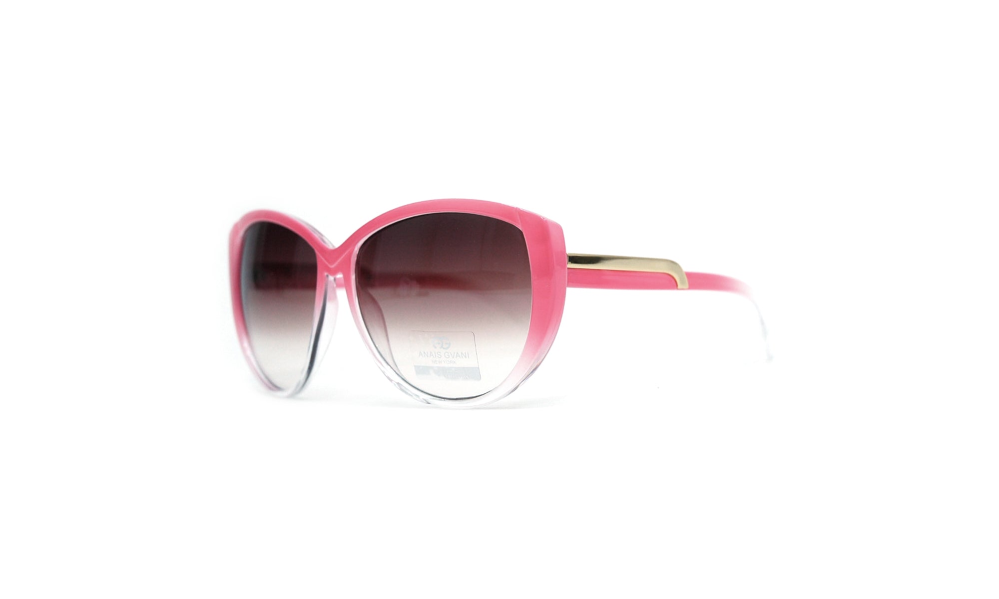 Dasein Classic Round Sunglasses with Soft Pointy Angles and Side Metallic Accent