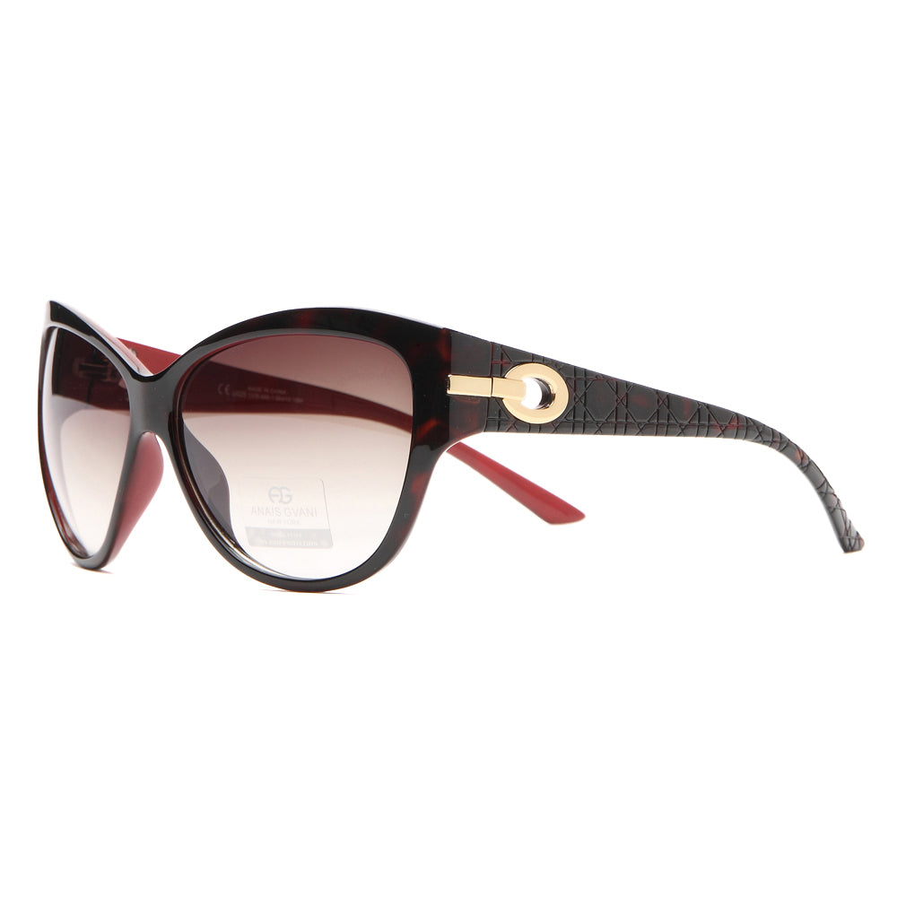 Dasein Feminine Fashion Sunglasses with Quilt-like Texture Design on Side