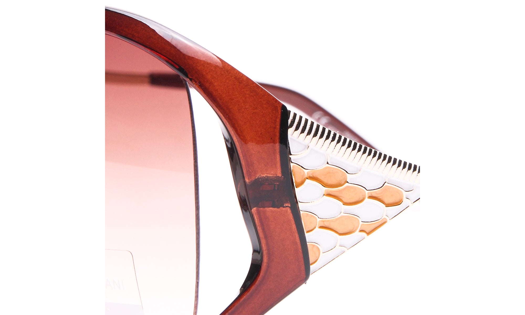 Dasein Feminine Fashion Oversized Sunglasses with Pop Out Mosaic Design