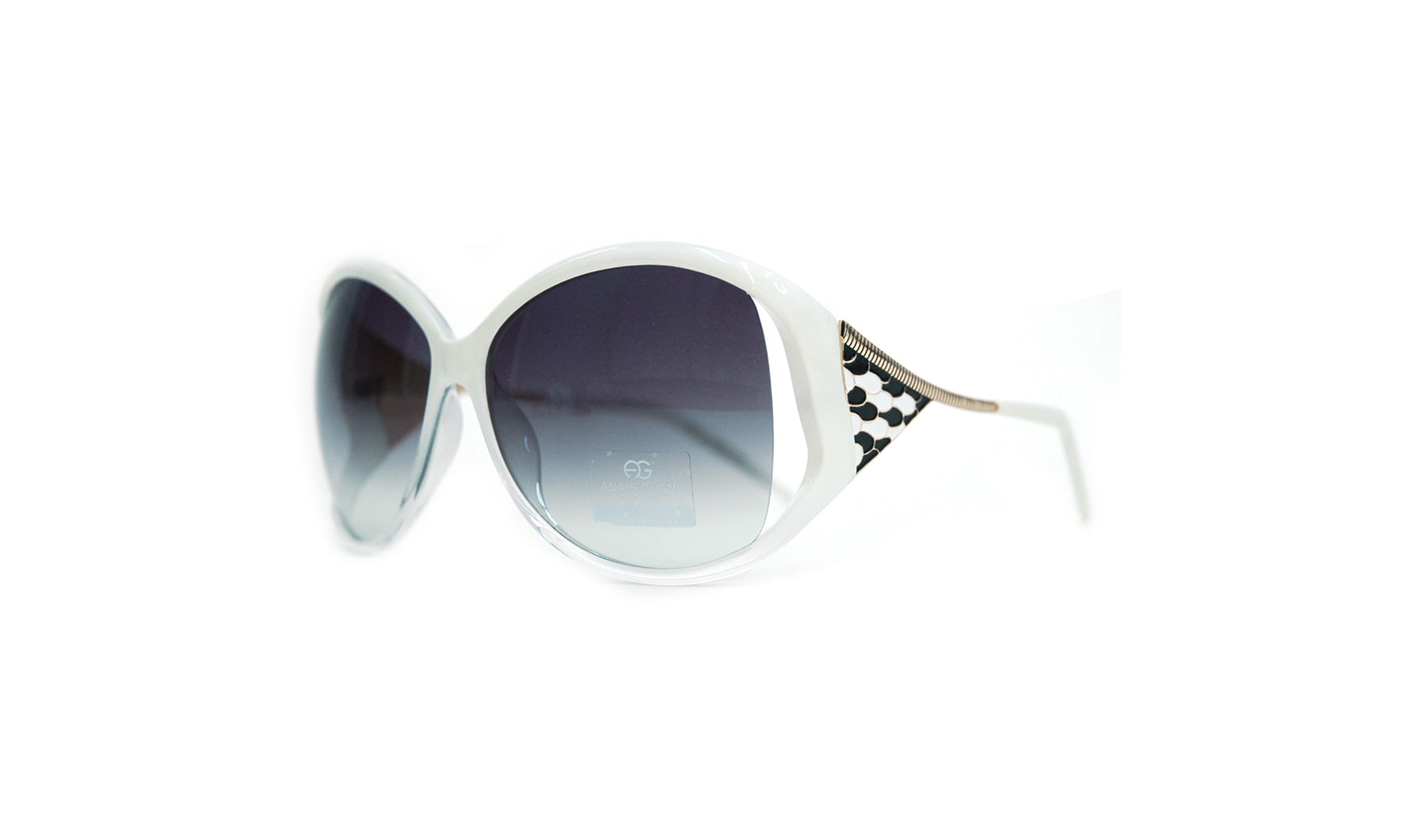Dasein Feminine Fashion Oversized Sunglasses with Pop Out Mosaic Design