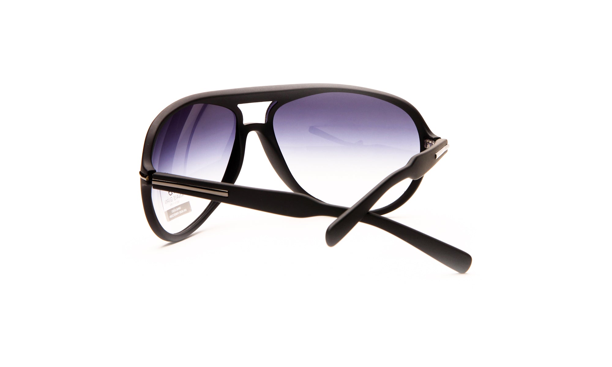 Dasein Feminine Fashion Thick Frame Sunglasses with Stripe Accent