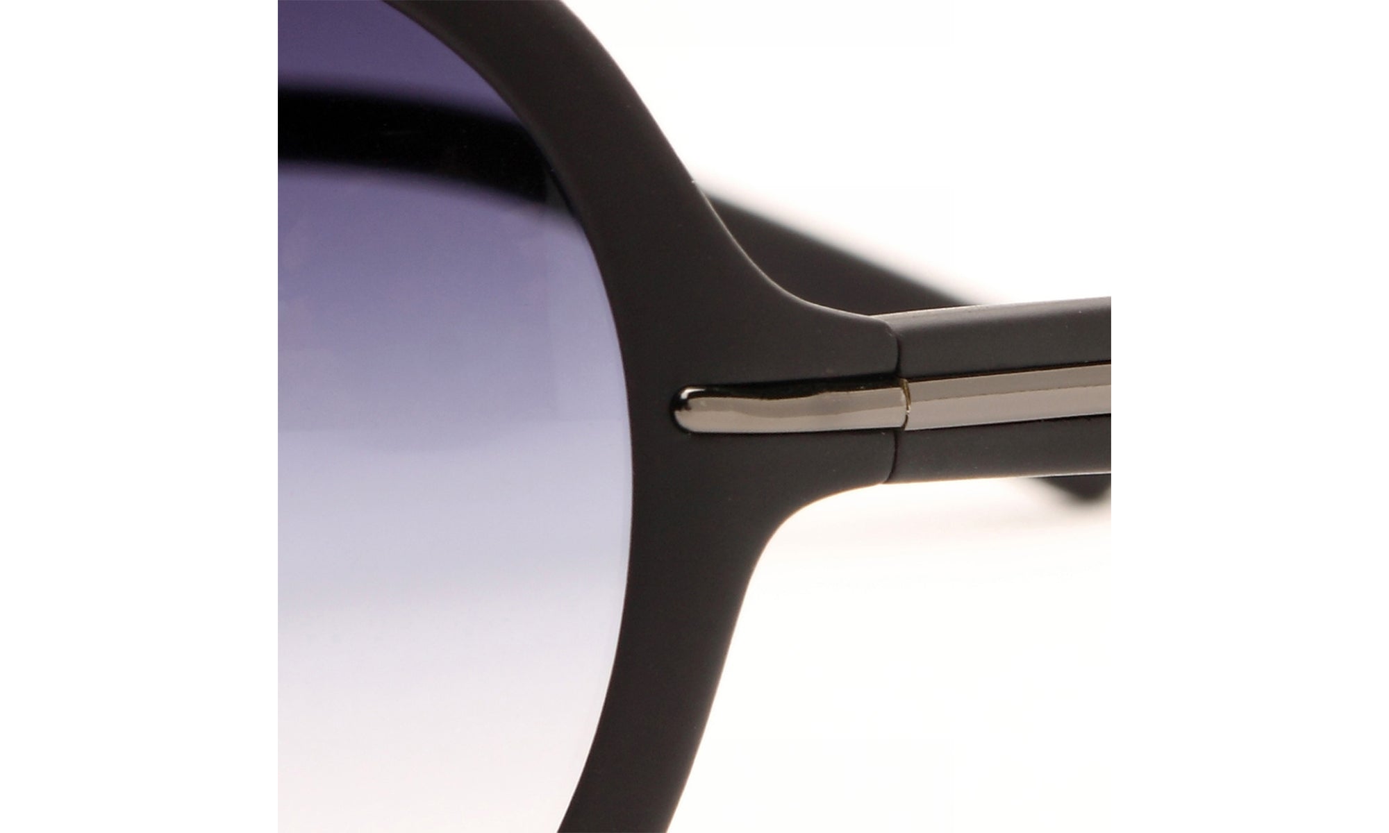 Dasein Feminine Fashion Thick Frame Sunglasses with Stripe Accent