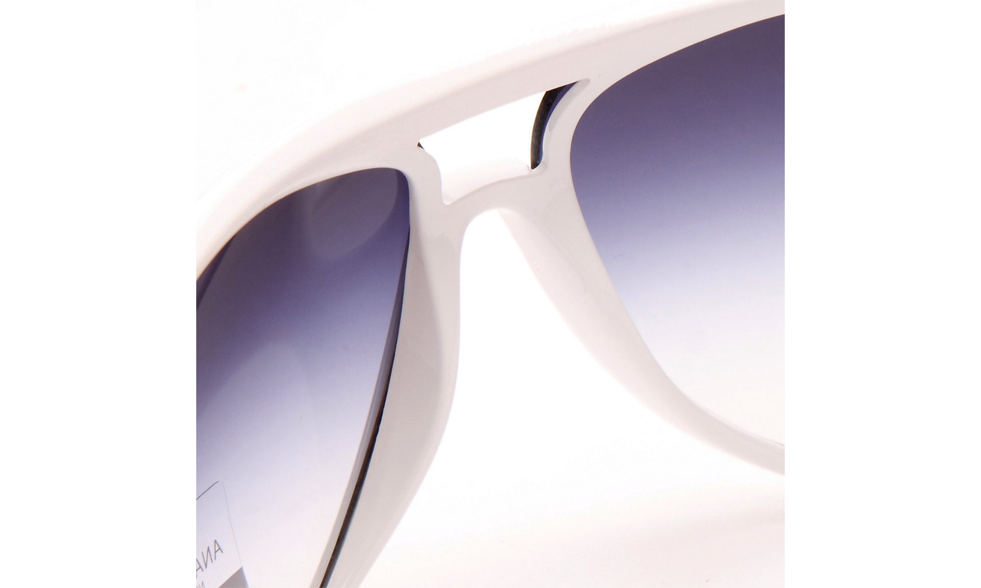 Dasein Feminine Fashion Thick Frame Sunglasses with Stripe Accent