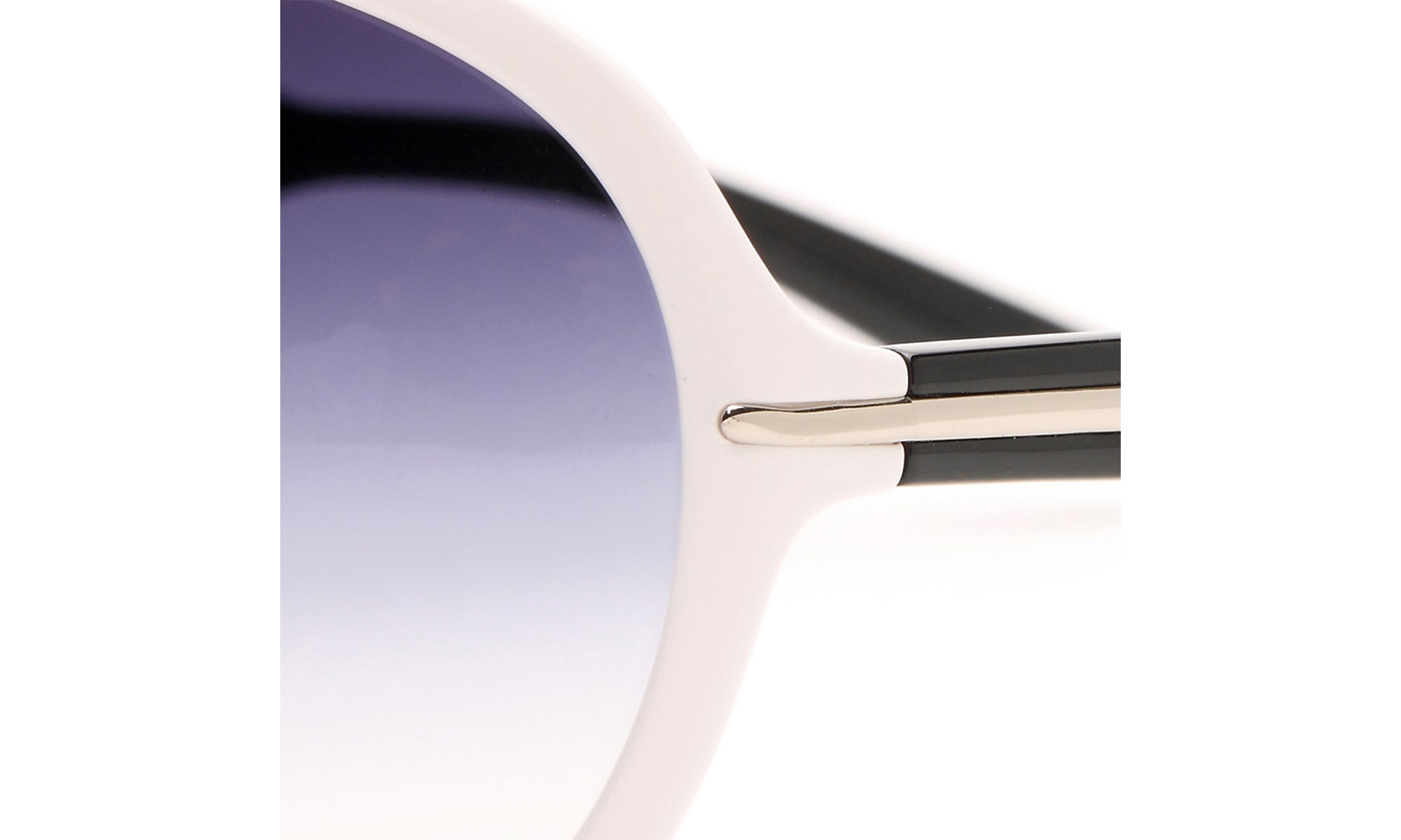 Dasein Feminine Fashion Thick Frame Sunglasses with Stripe Accent