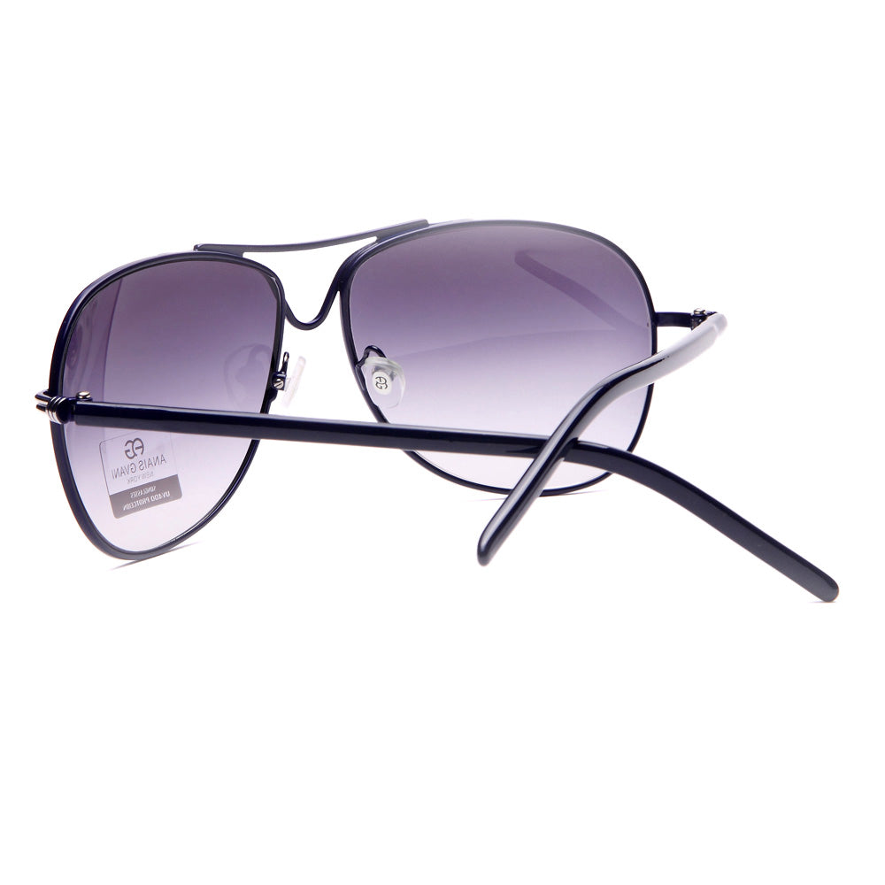 Women's Classic Metal Sunglasses Gradient Color Lens Aviator Sunglasses