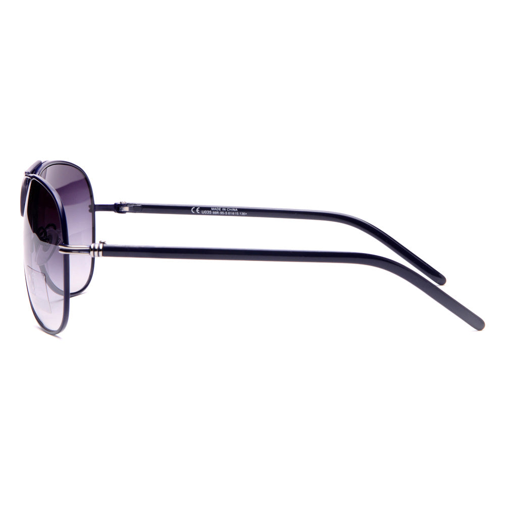Women's Classic Metal Sunglasses Gradient Color Lens Aviator Sunglasses