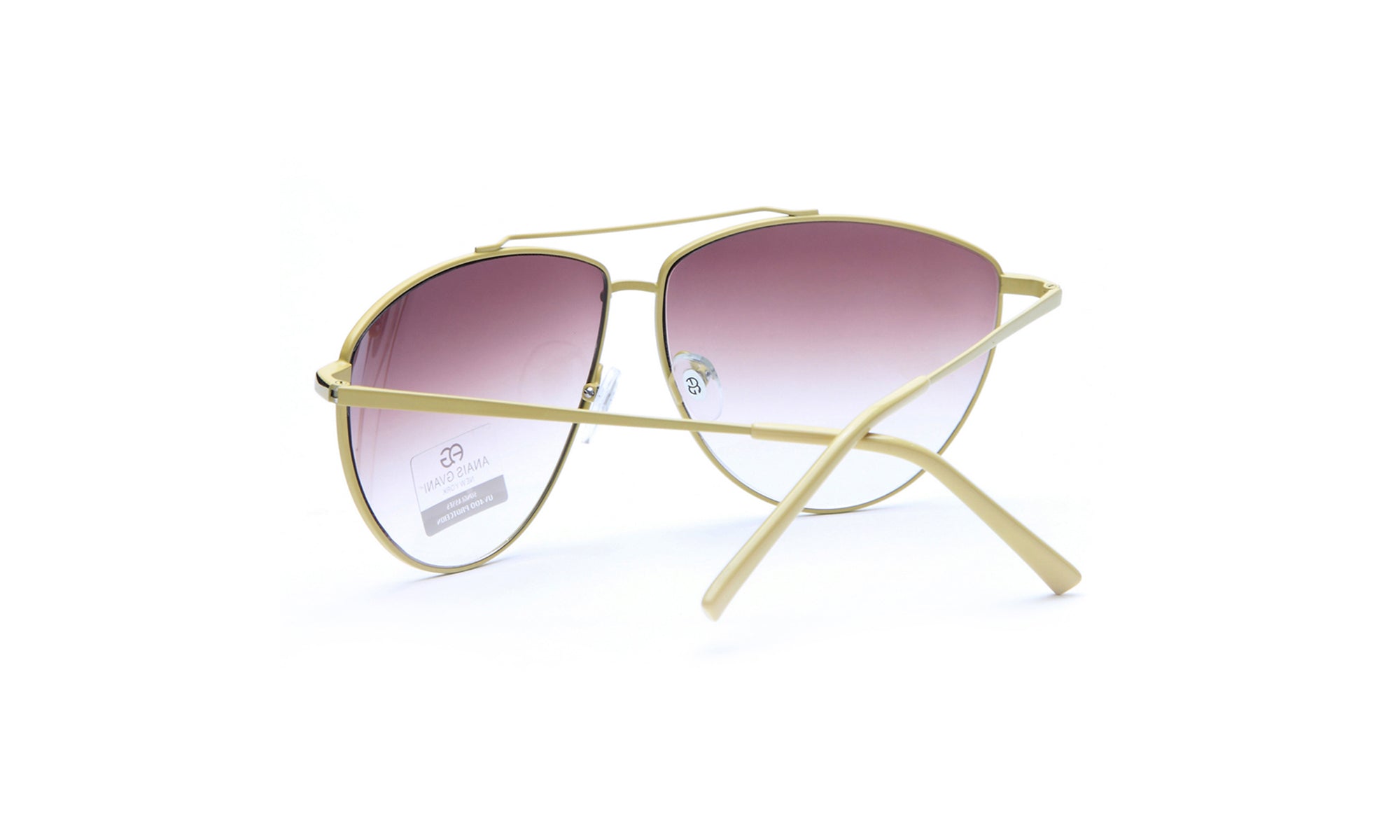 Women's Classic Metal Sunglasses Gradient Color Lens Aviator Sunglasses