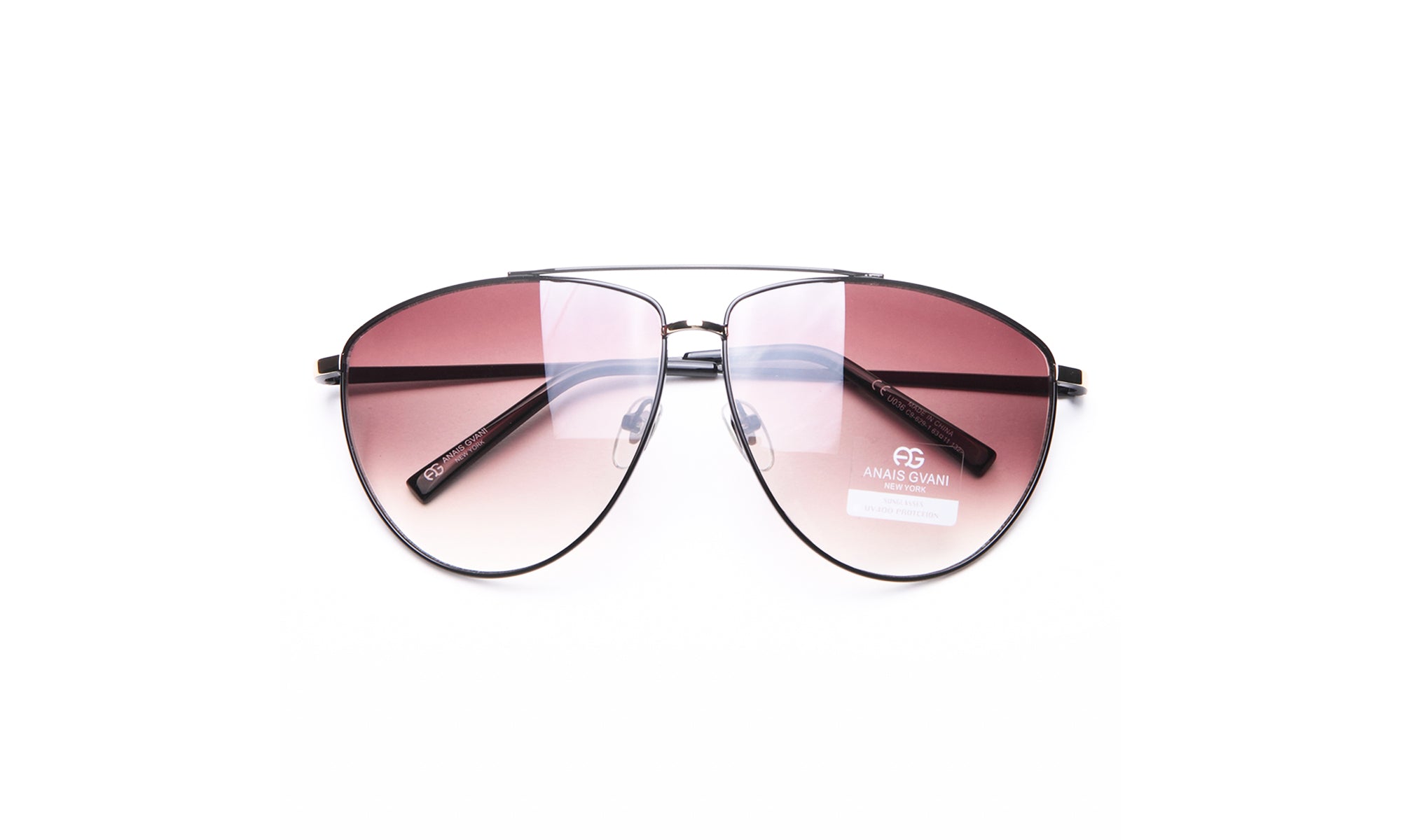 Women's Classic Metal Sunglasses Gradient Color Lens Aviator Sunglasses