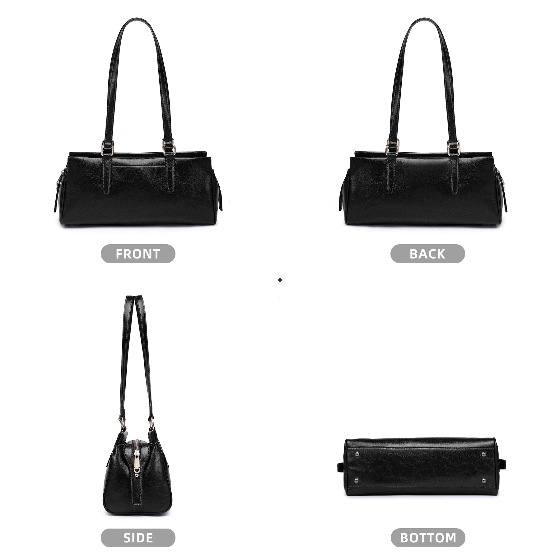 Hobo Bags for Women Soft Vegan Leather Shoulder Handbags Purses with 3 Compartments, Multi Pockets