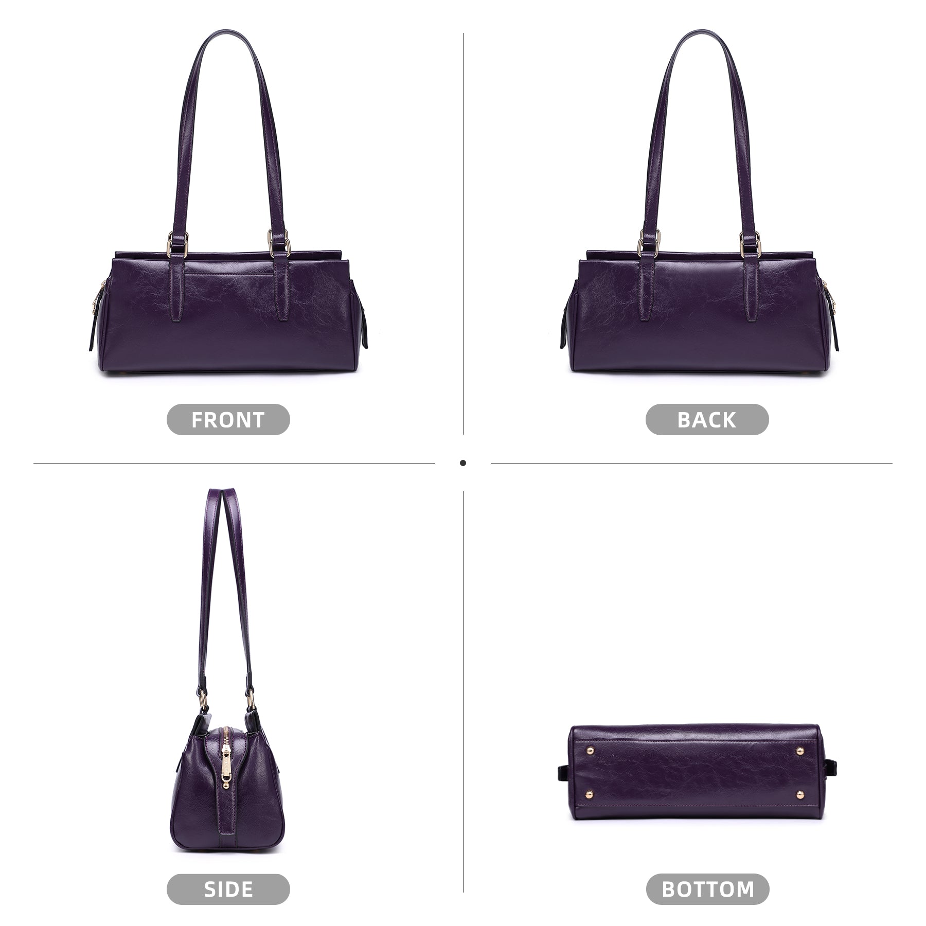 Hobo Bags for Women Soft Vegan Leather Shoulder Handbags Purses with 3 Compartments, Multi Pockets