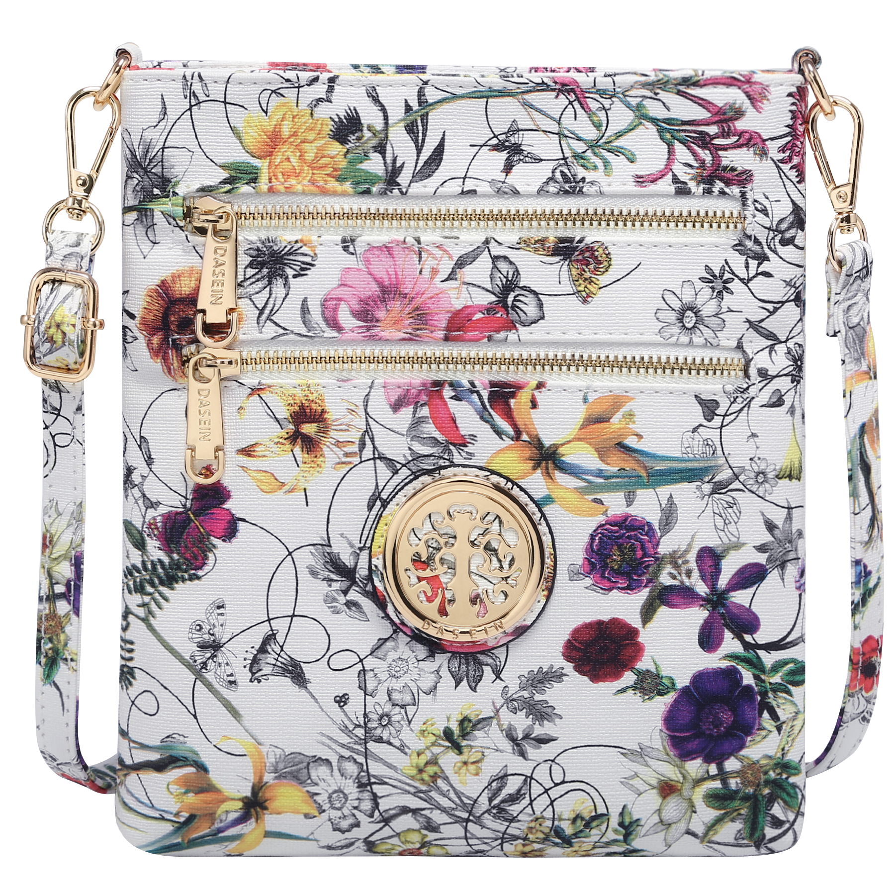 Women Small Crossbody Bag Lightweight Shoulder Purses Multi Zipper Pockets Phone Purse Handbag