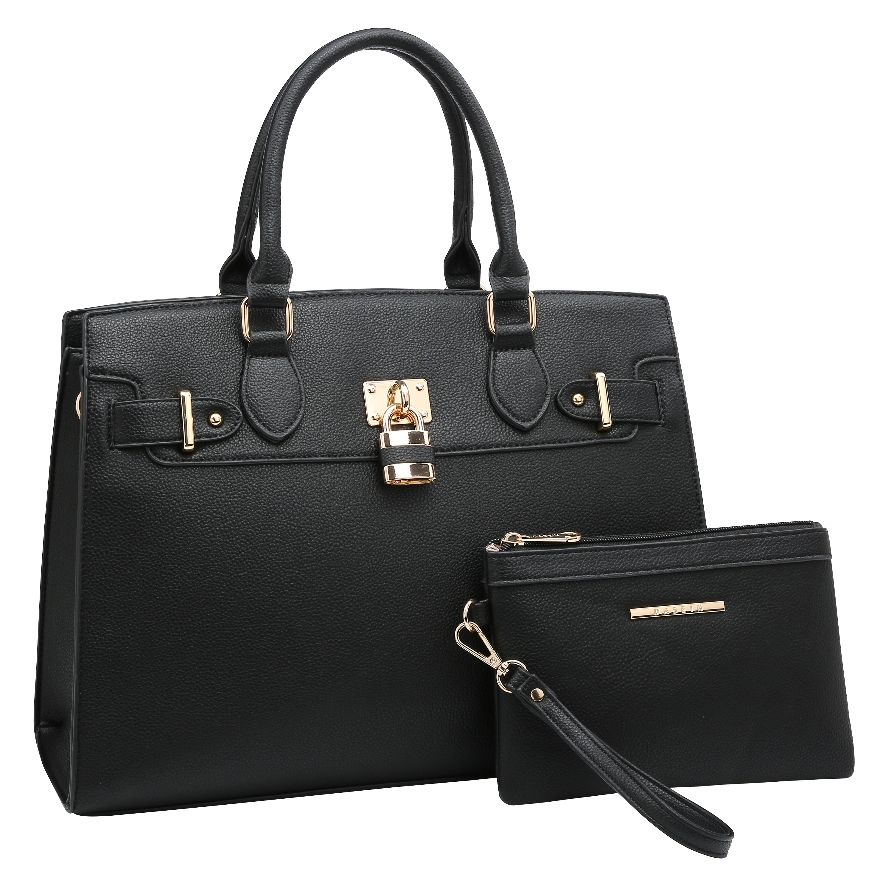 Women Handbags and Purses Ladies Shoulder Bag Top Handle Satchel Tote Work Bag with Matching Clutch