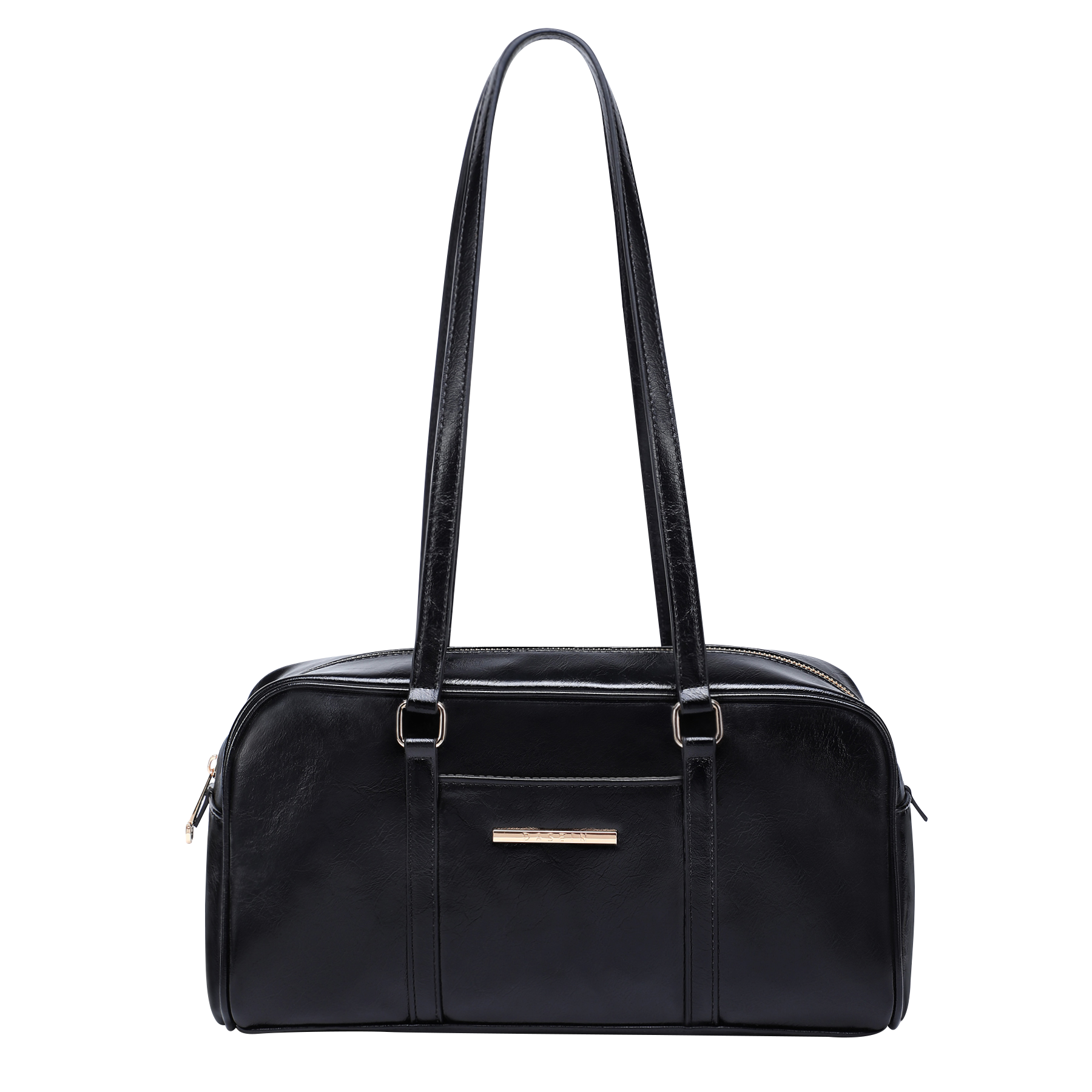 Faux Suede Shoulder Purses Retro Hobo Handbag Boston Style Bag East West Satchel for Women