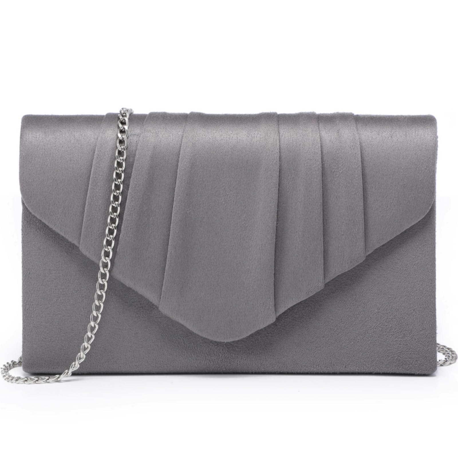 Women's Evening Bag Pleated Envelope Clutch Handbag Wedding Party Bridal Purse