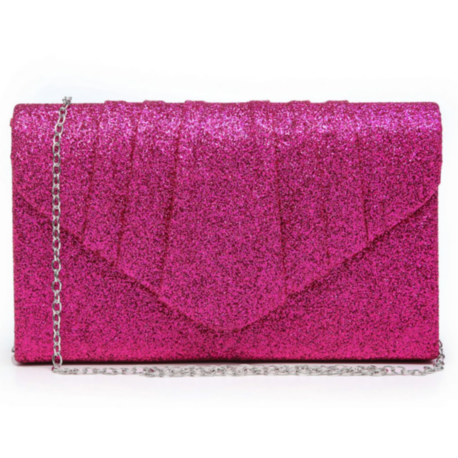 Women's Evening Bag Pleated Envelope Clutch Handbag Wedding Party Bridal Purse